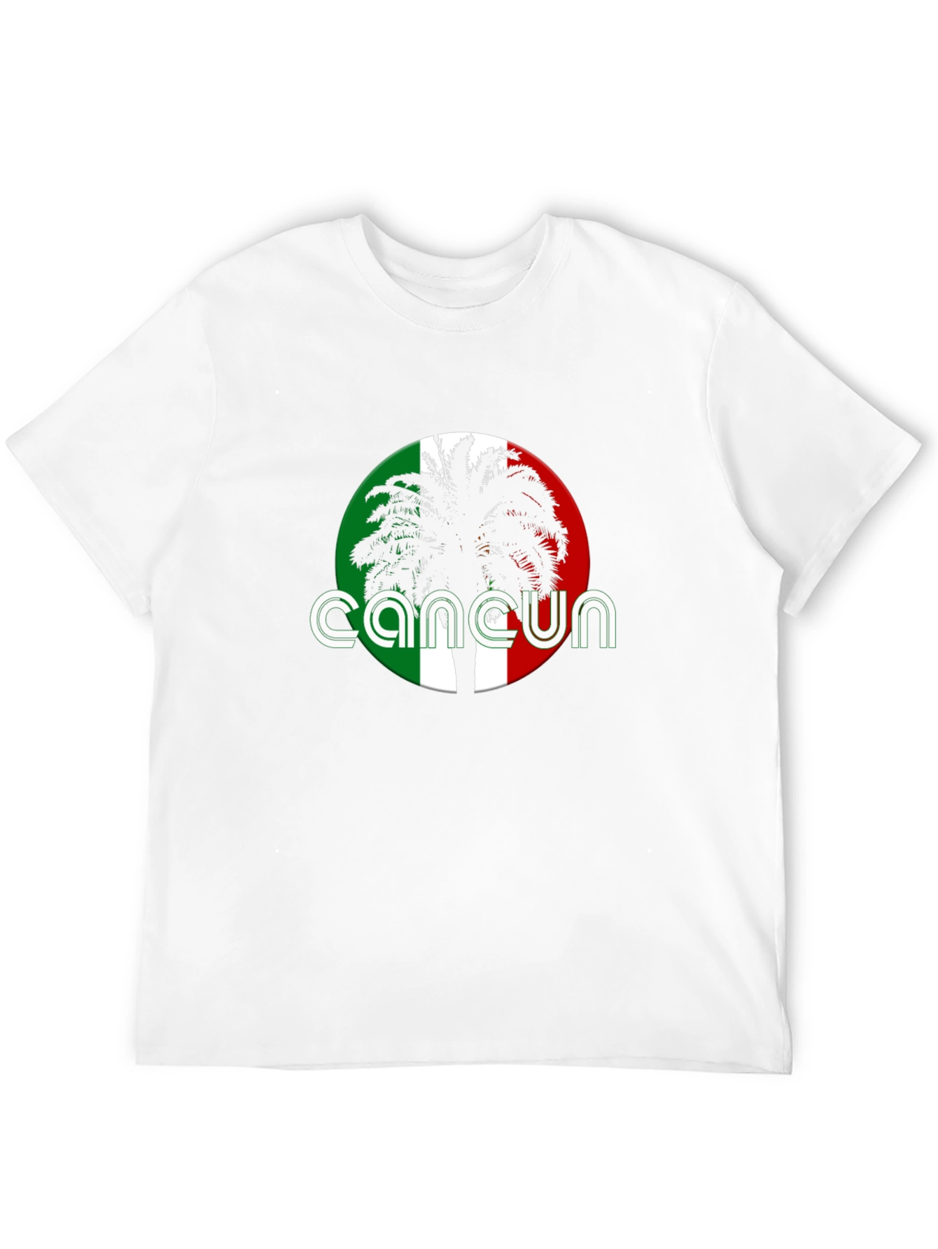 Cancun Palm Tree Graphic Black T-Shirt
