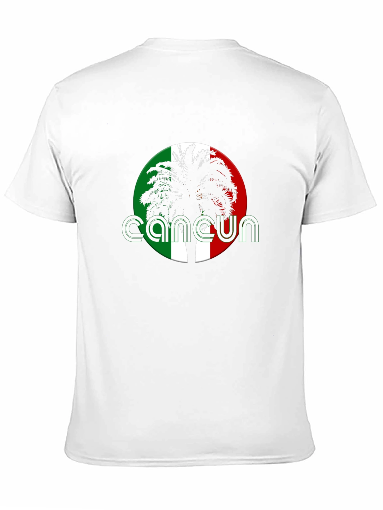Cancun Palm Tree Graphic Black T-Shirt
