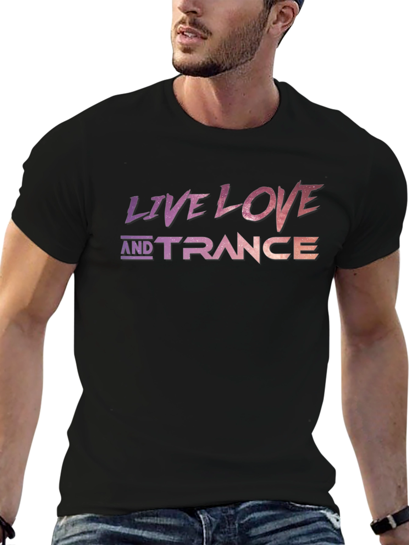 Live Love Trance Black Graphic Tee