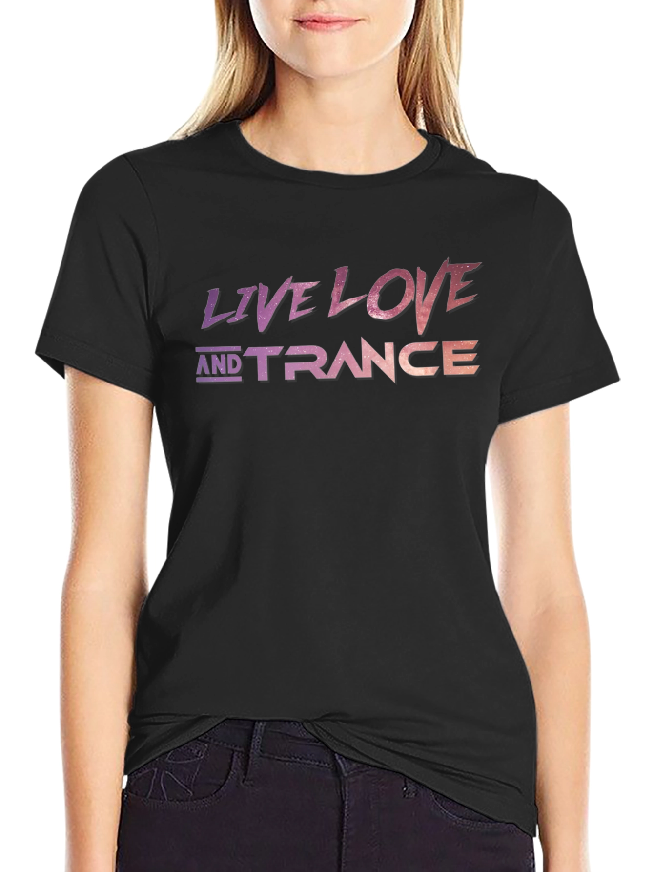 Live Love Trance Black Graphic Tee
