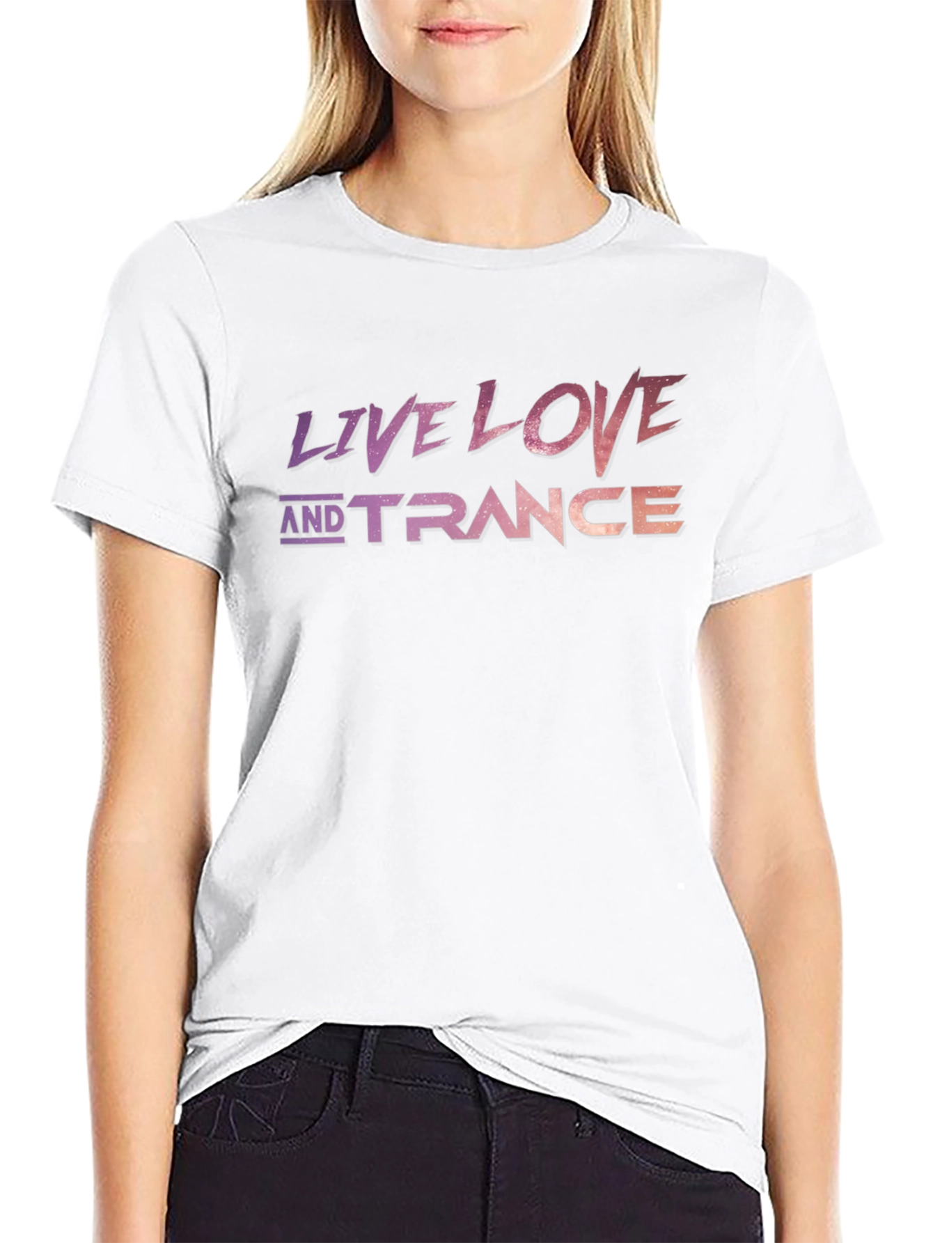 Live Love Trance Black Graphic Tee