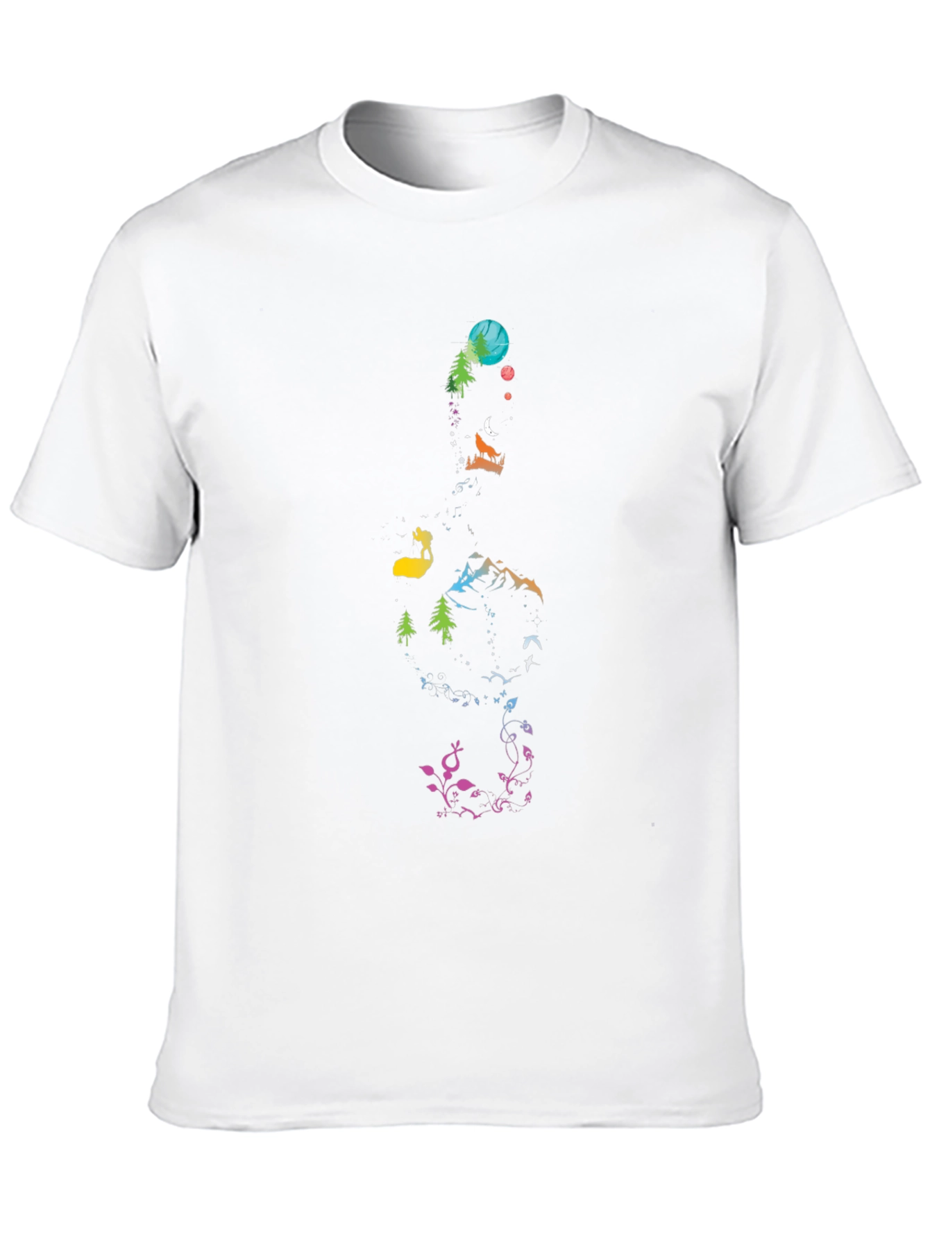 Nature Treble Clef Black Graphic Tee