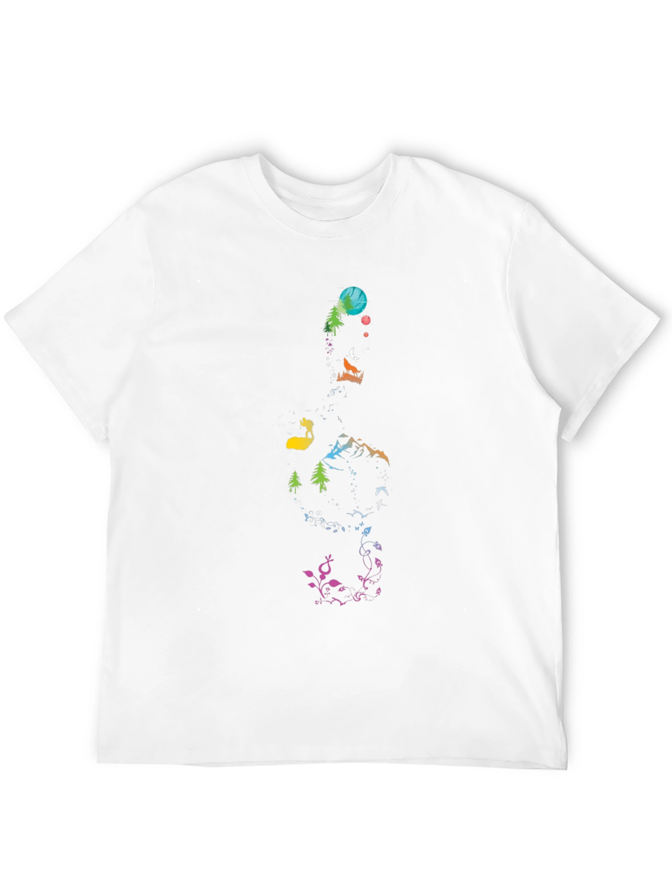 Nature Treble Clef Black Graphic Tee