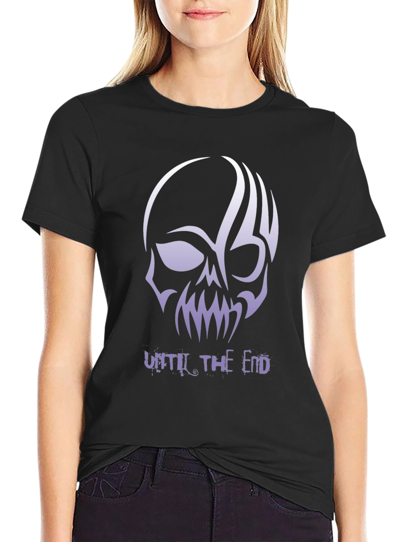 Skull Graphic Tee - Until The End Black T-Shirt