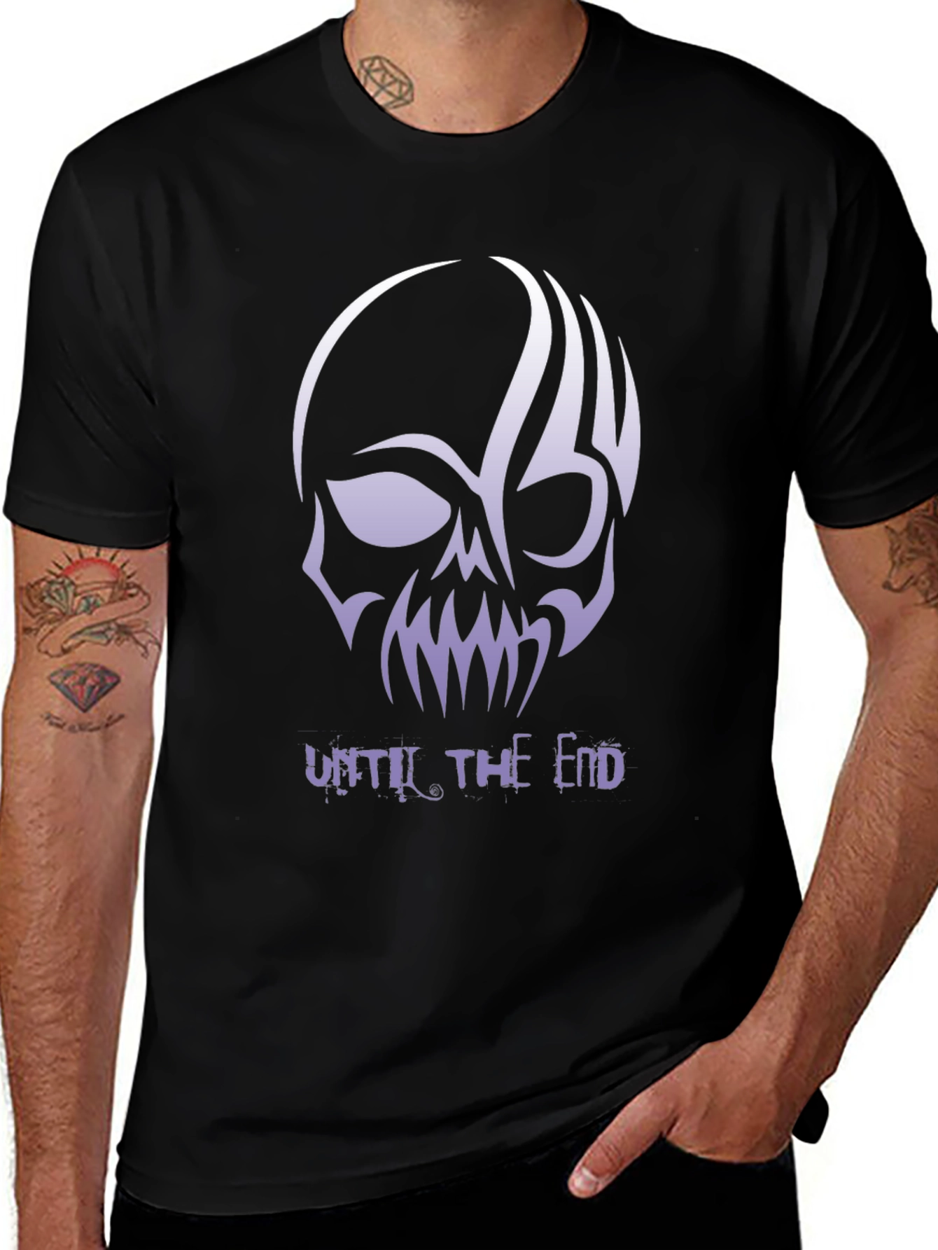 Skull Graphic Tee - Until The End Black T-Shirt