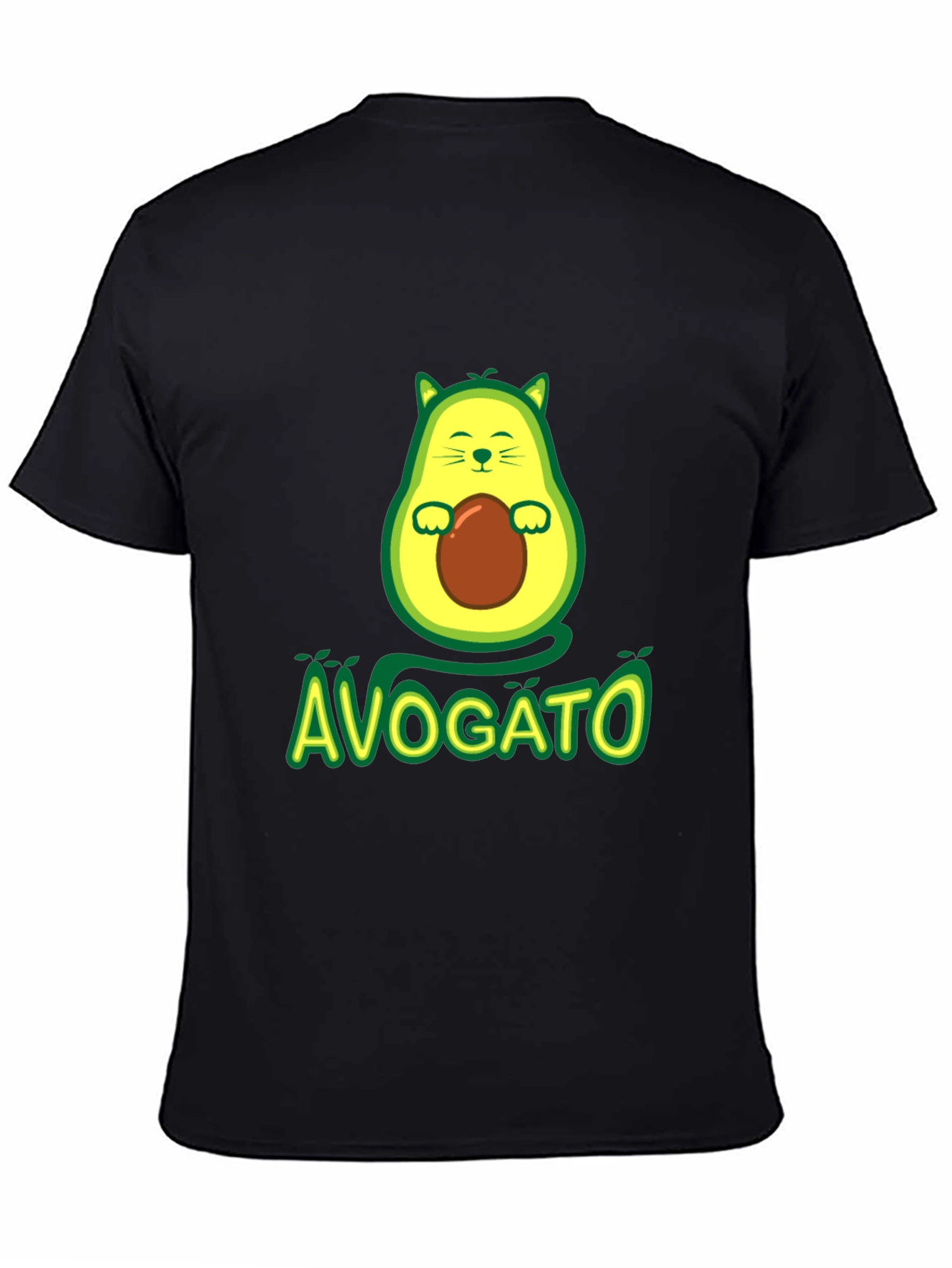 Avogato T-Shirt - Avocado Cat Graphic Tee