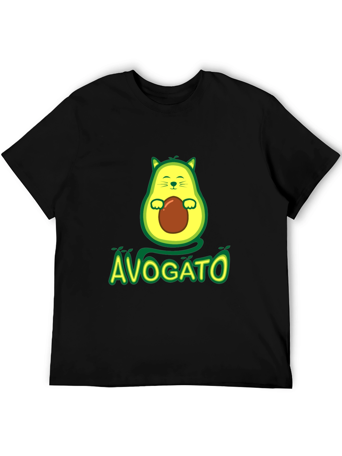 Avogato T-Shirt - Avocado Cat Graphic Tee