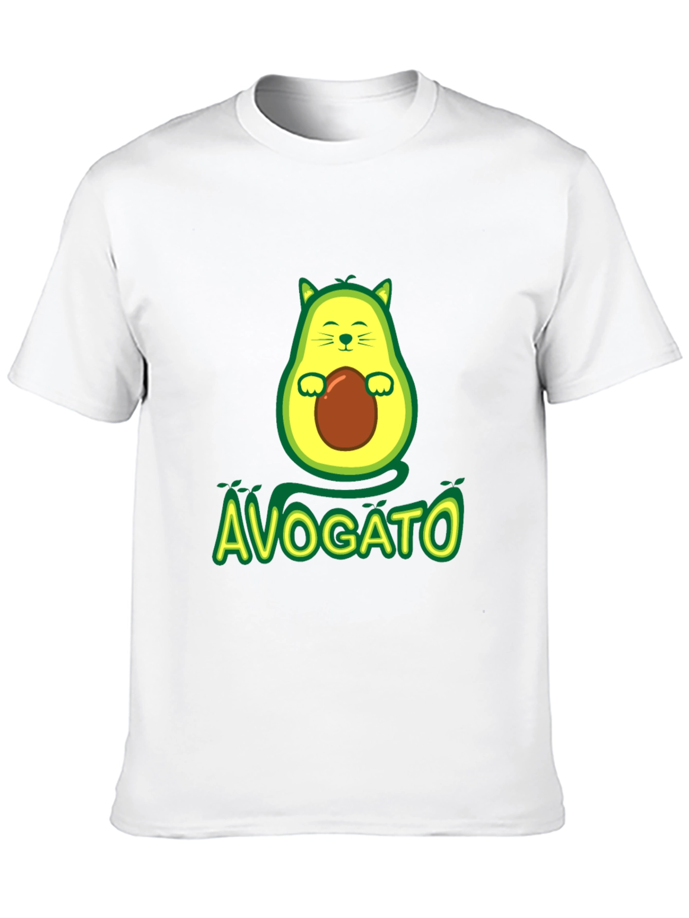 Avogato T-Shirt - Avocado Cat Graphic Tee