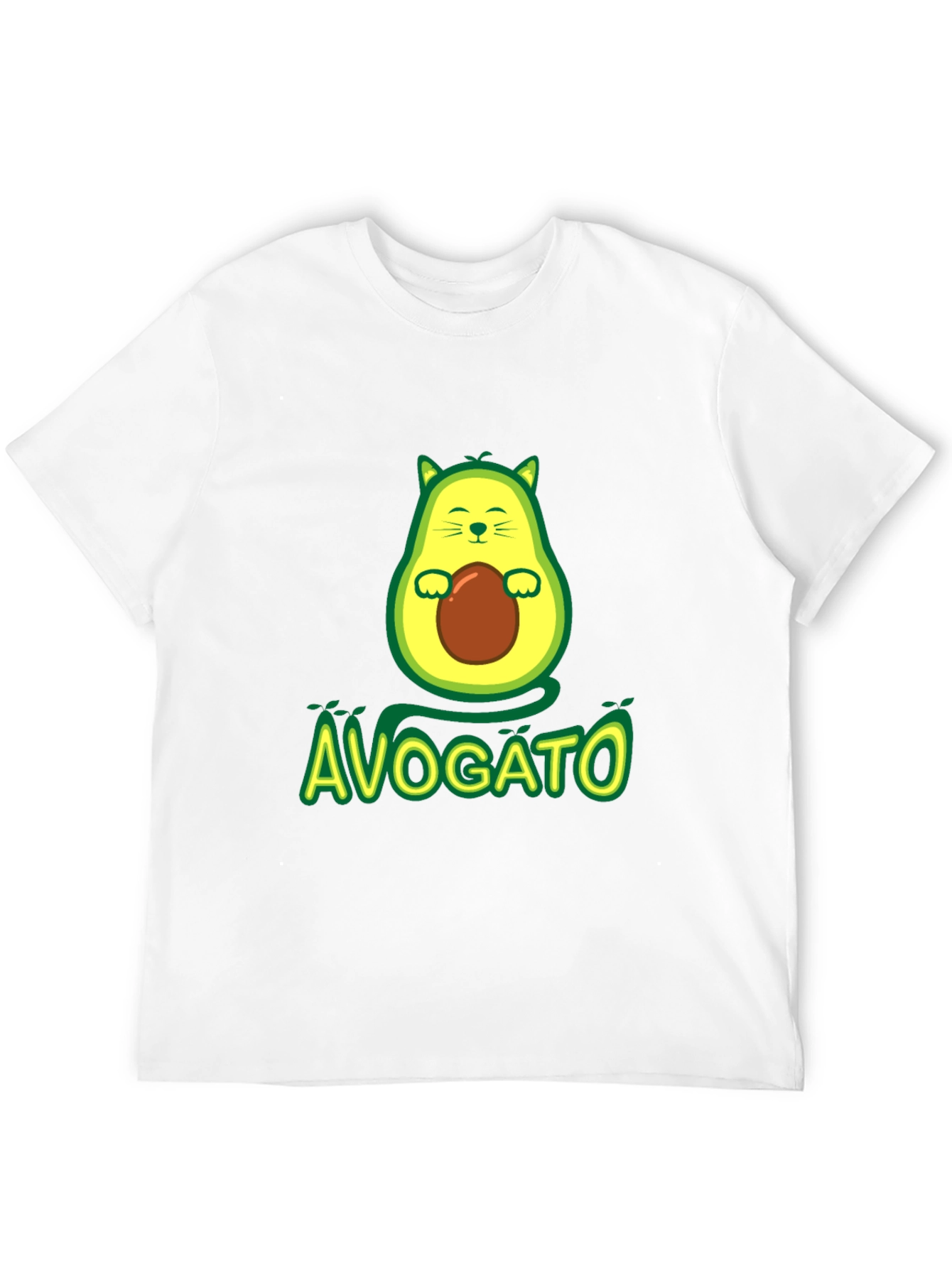 Avogato T-Shirt - Avocado Cat Graphic Tee
