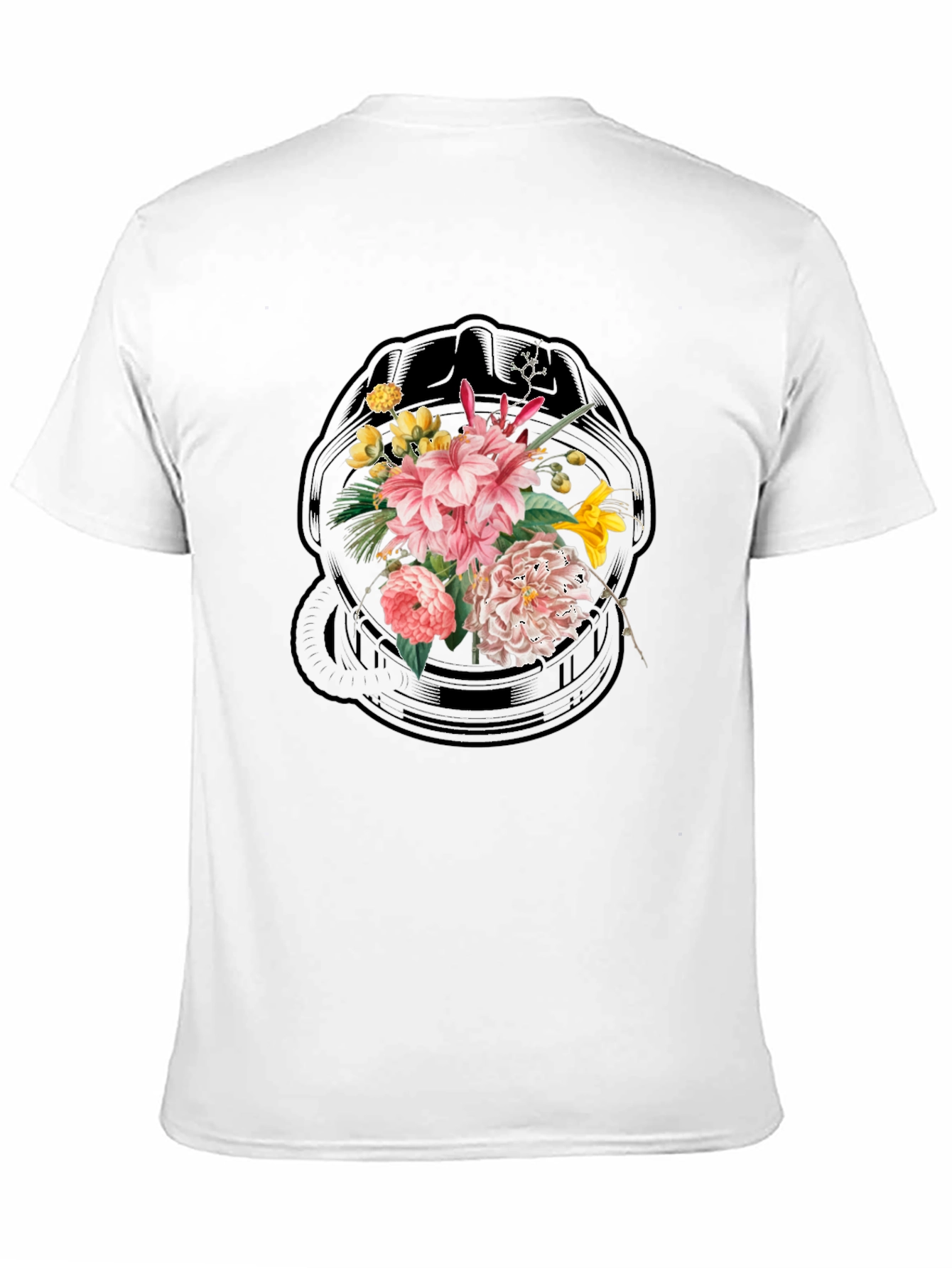 Floral Skull Graphic Black T-Shirt