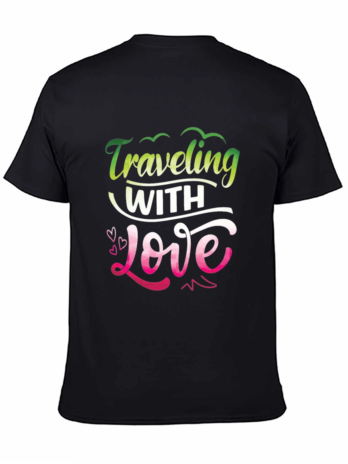 Traveling With Love Black Graphic Tee