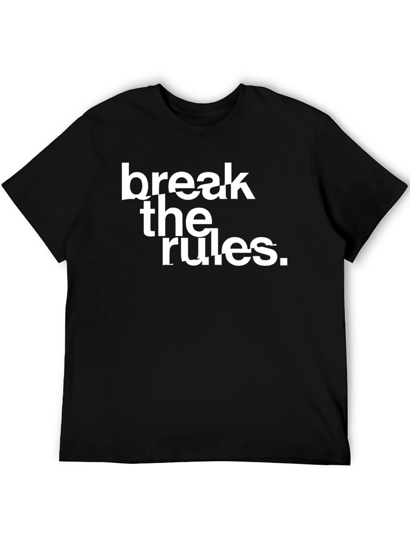 Break the Rules Black Graphic T-Shirt