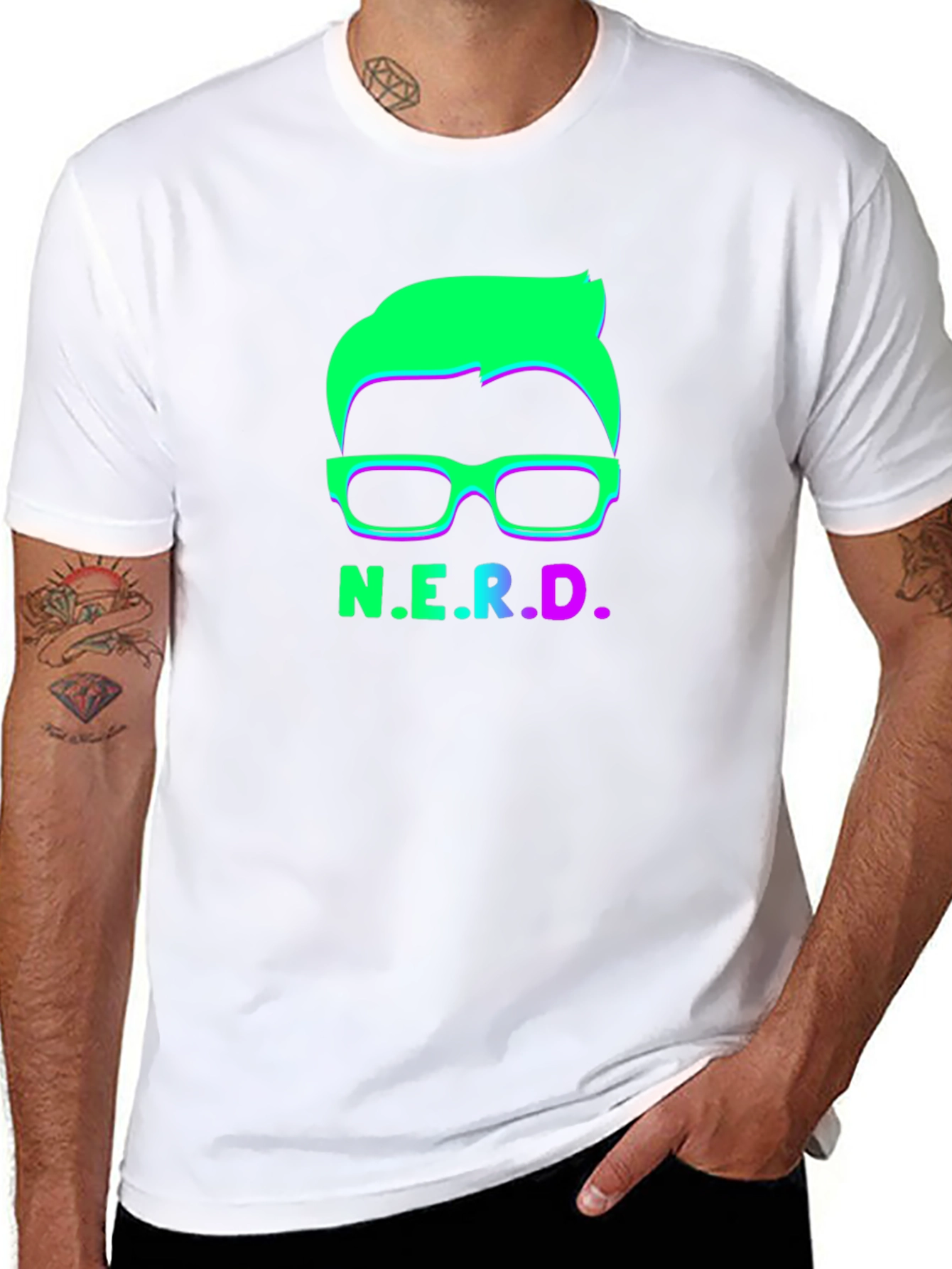 N.E.R.D. Graphic Tee - Bold Neon Design