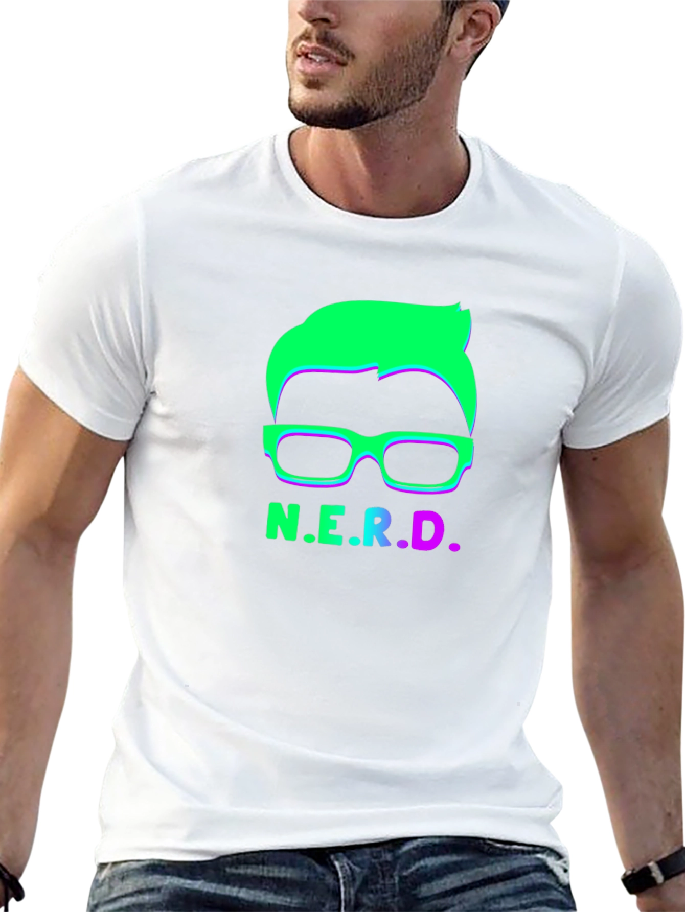 N.E.R.D. Graphic Tee - Bold Neon Design