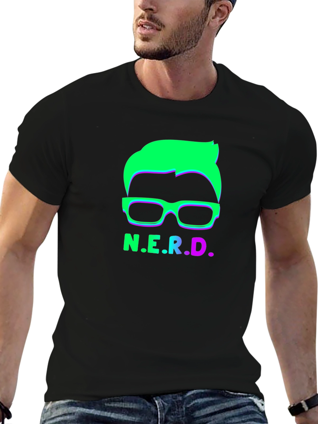 N.E.R.D. Graphic Tee - Bold Neon Design