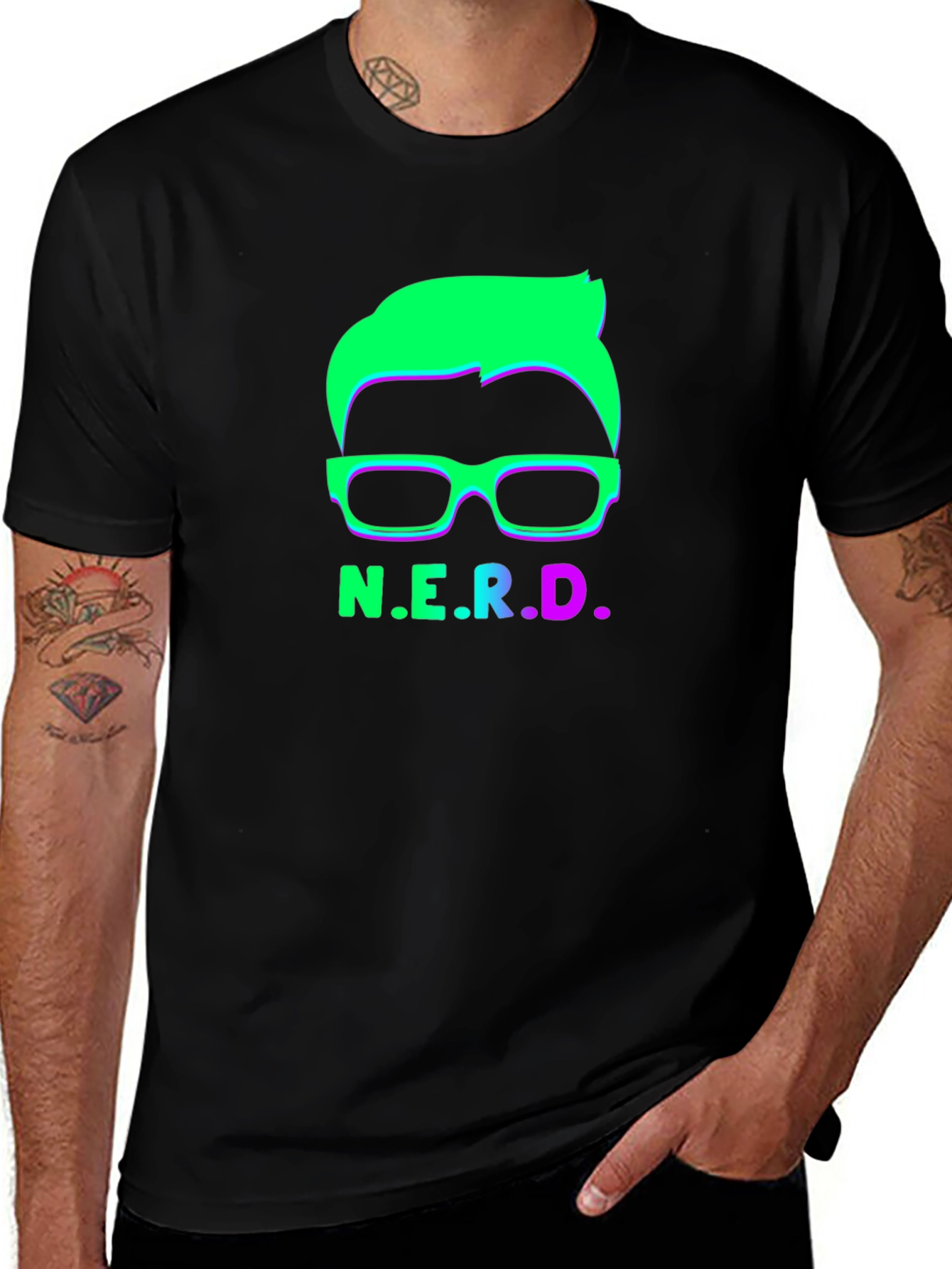 N.E.R.D. Graphic Tee - Bold Neon Design