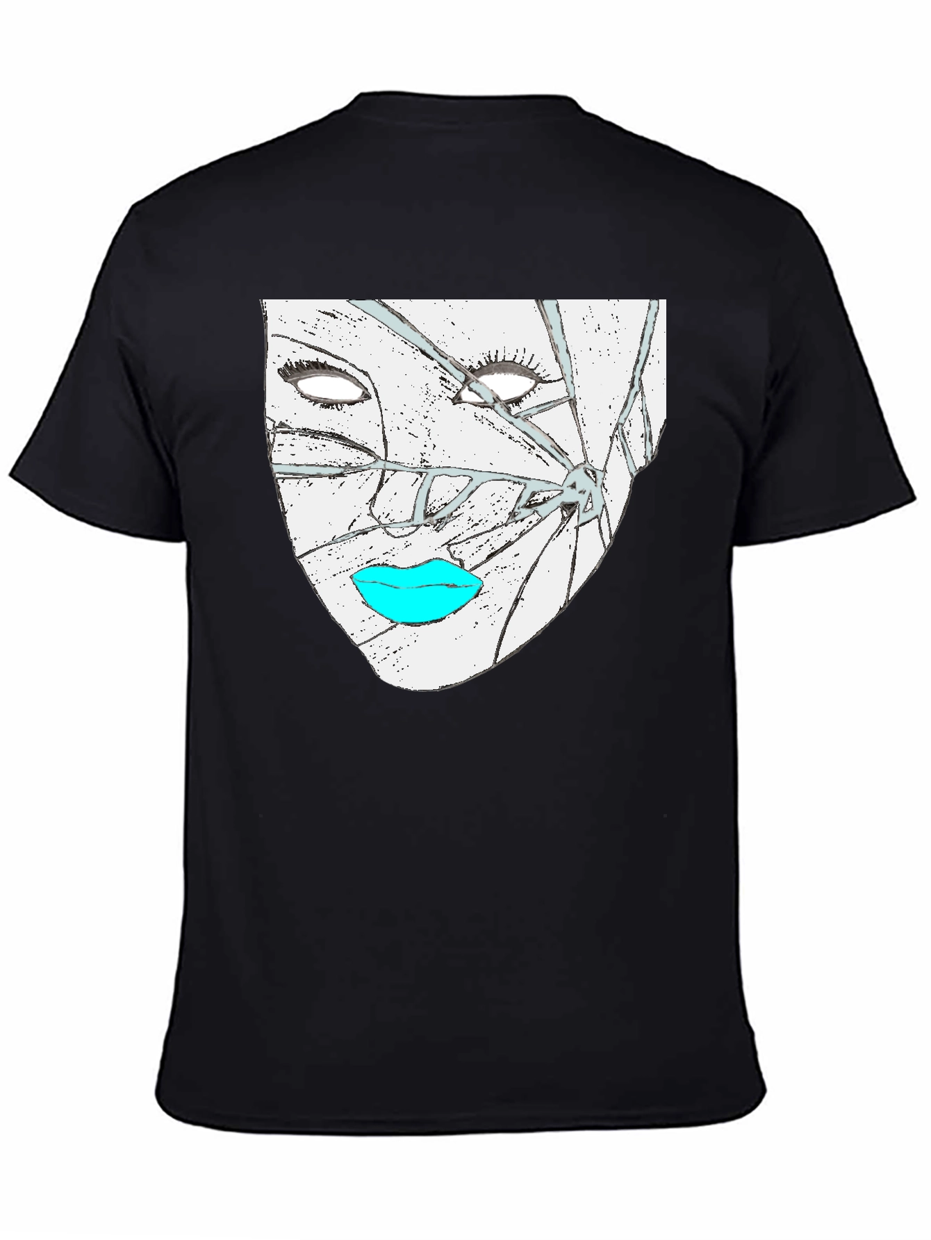 Shattered Face Graphic Tee - Modern Streetwear