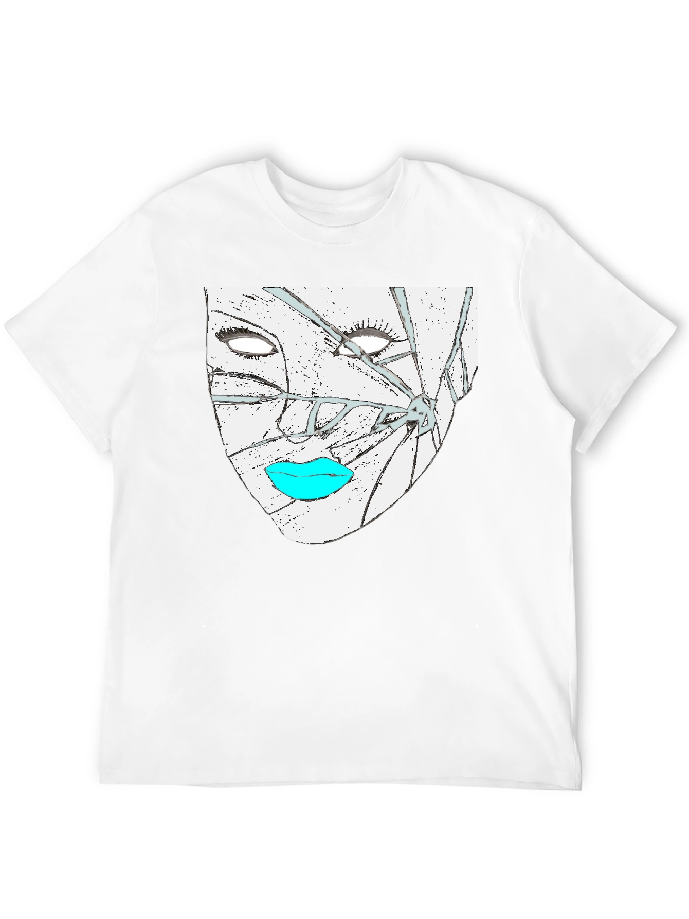 Shattered Face Graphic Tee - Modern Streetwear