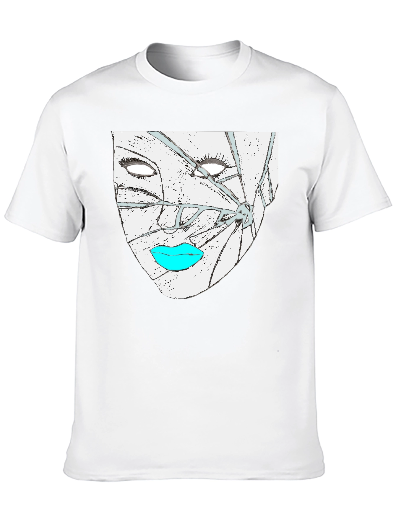 Shattered Face Graphic Tee - Modern Streetwear
