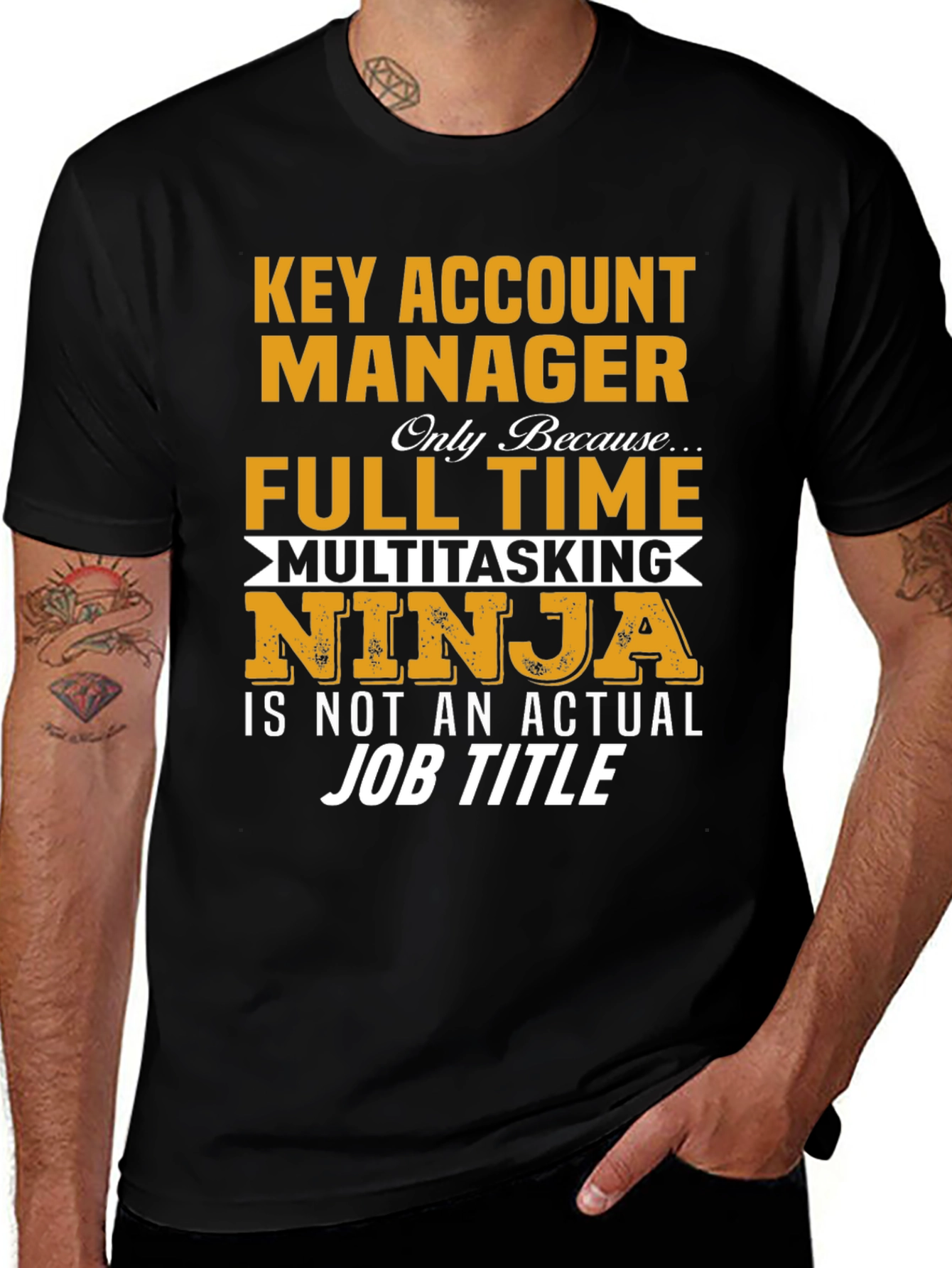 Key Account Manager Ninja Job Title Graphic Tee