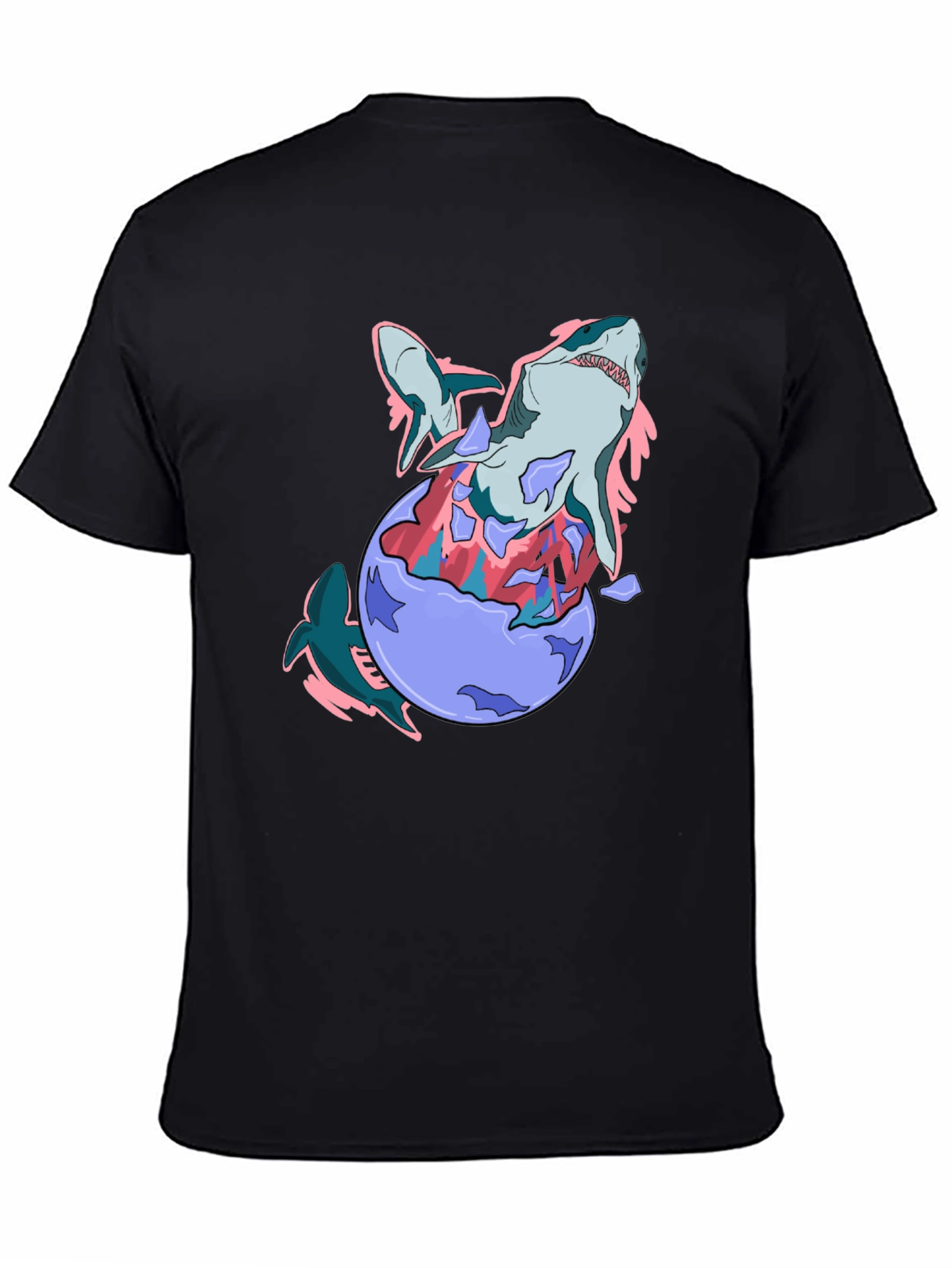 Shark Egg T-Shirt - Black Cotton Tee
