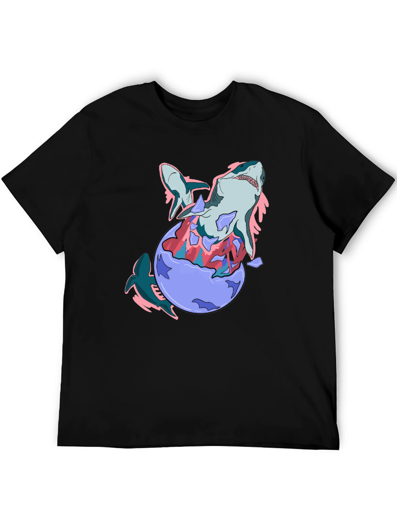 Shark Egg T-Shirt - Black Cotton Tee