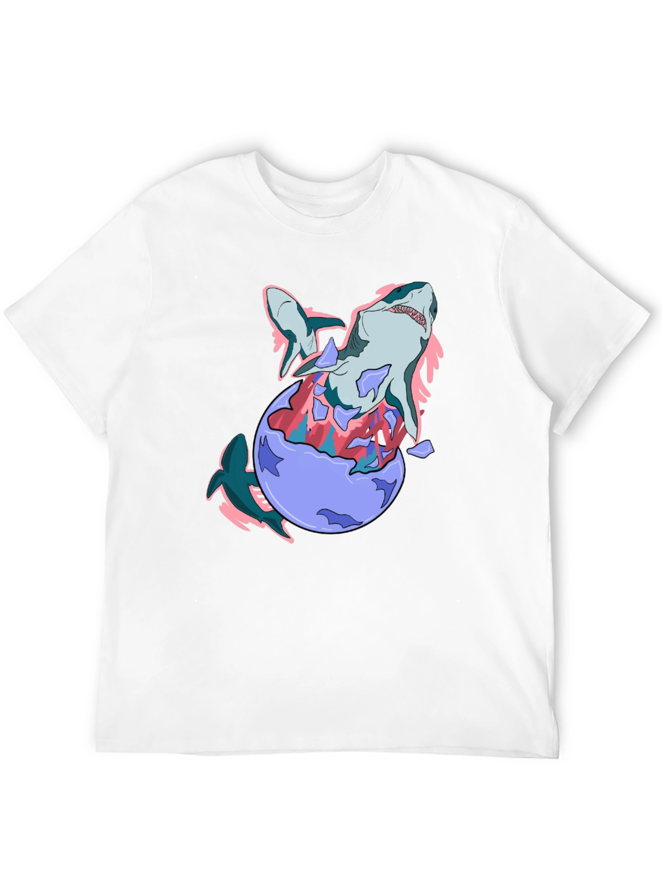 Shark Egg T-Shirt - Black Cotton Tee