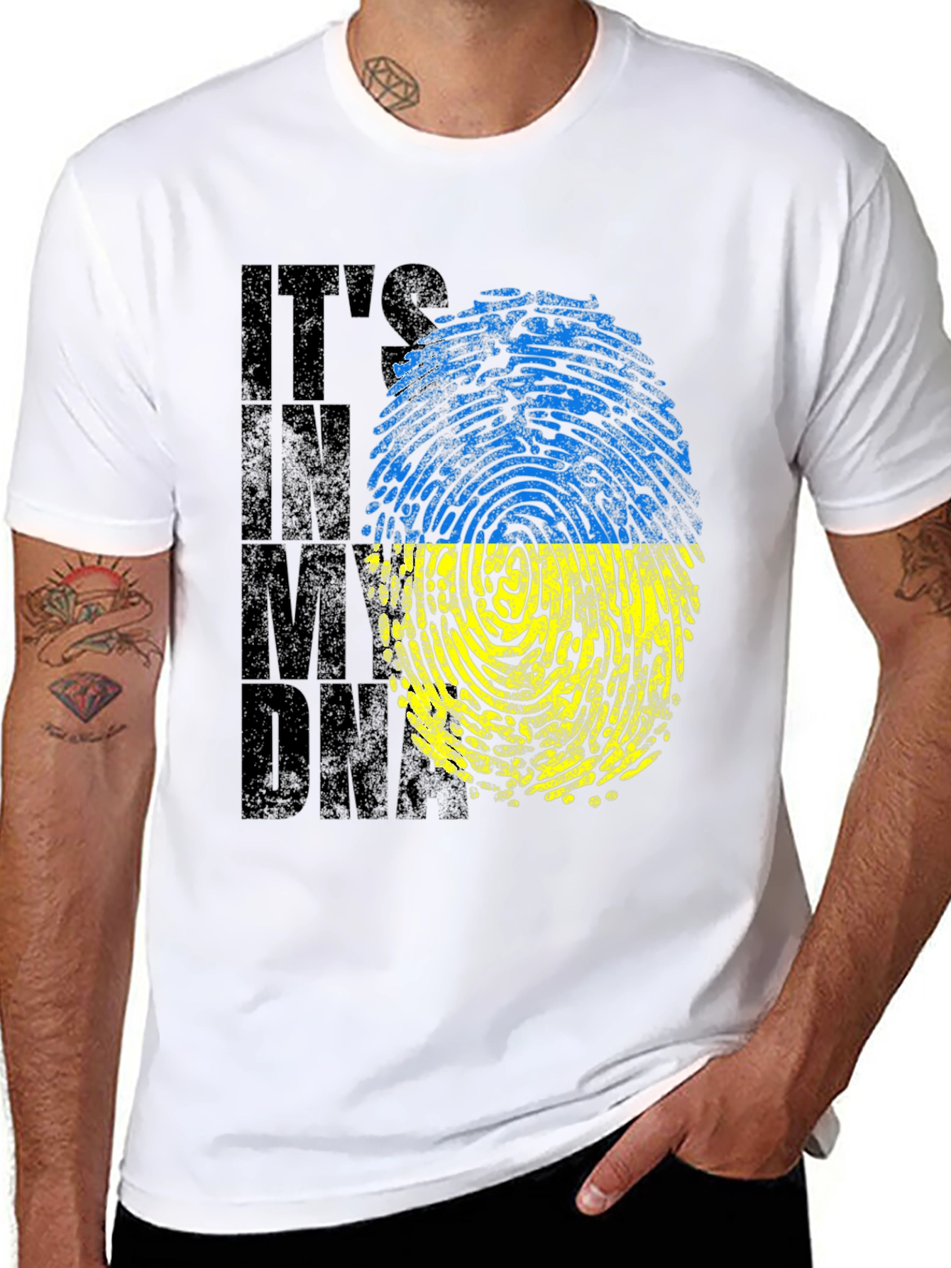 Ukraine DNA Fingerprint Graphic T-Shirt