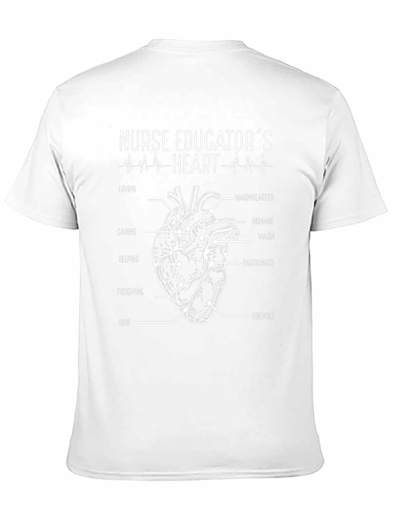 Nurse Educator Heart T-Shirt - Black