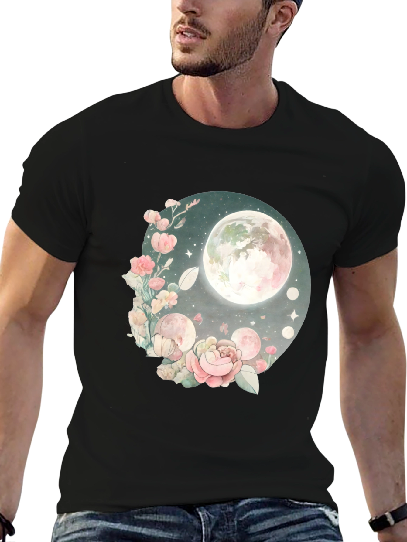 Floral Moon Graphic Tee