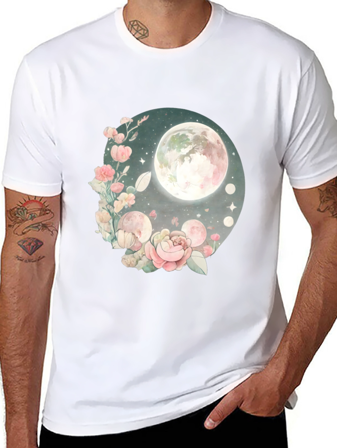 Floral Moon Graphic Tee