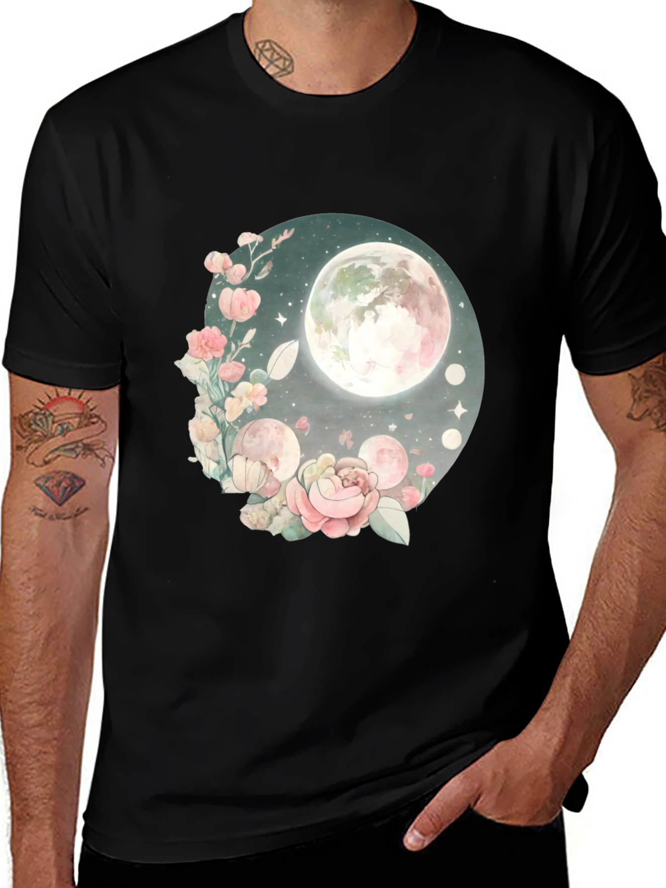 Floral Moon Graphic Tee