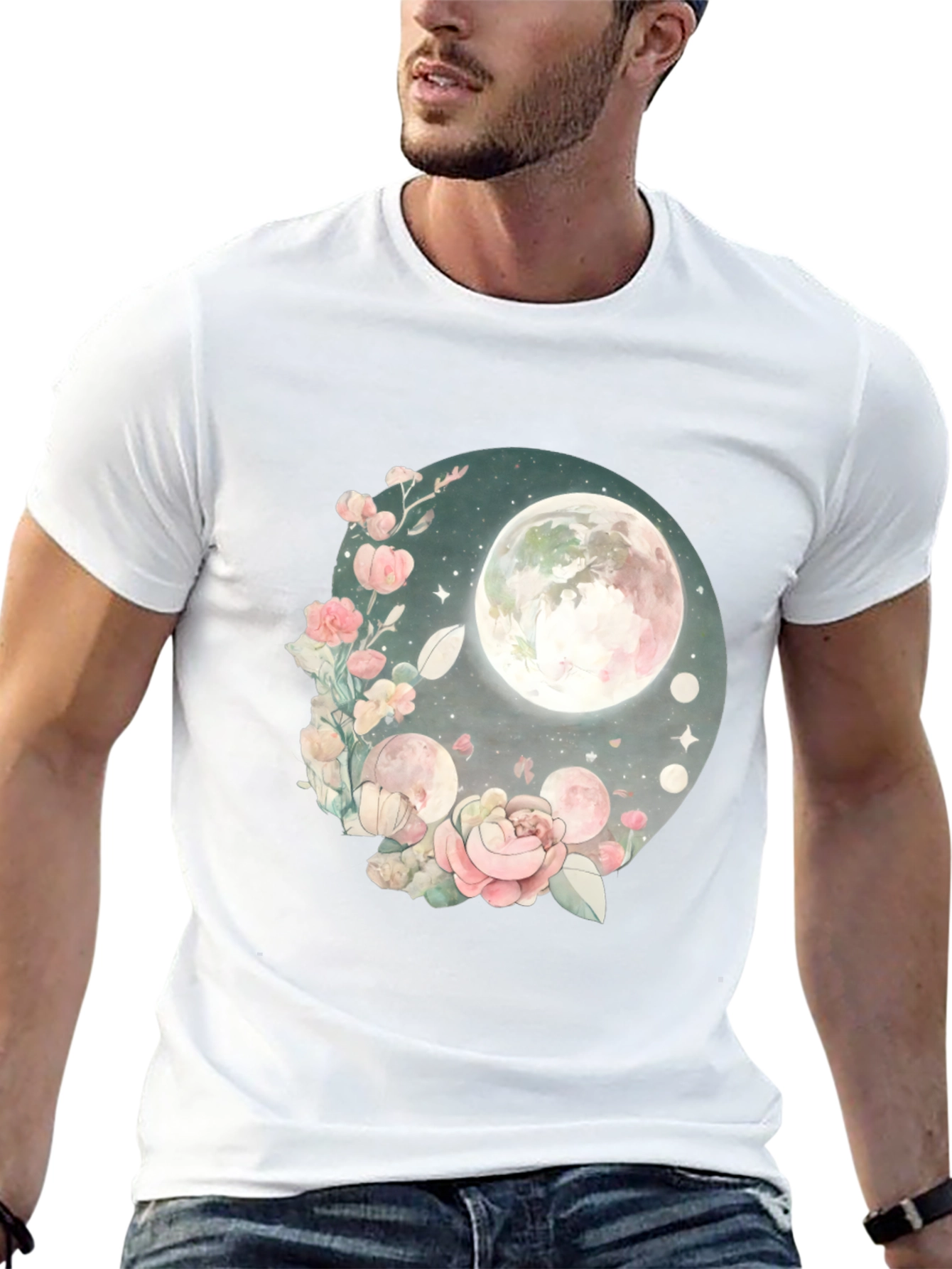 Floral Moon Graphic Tee