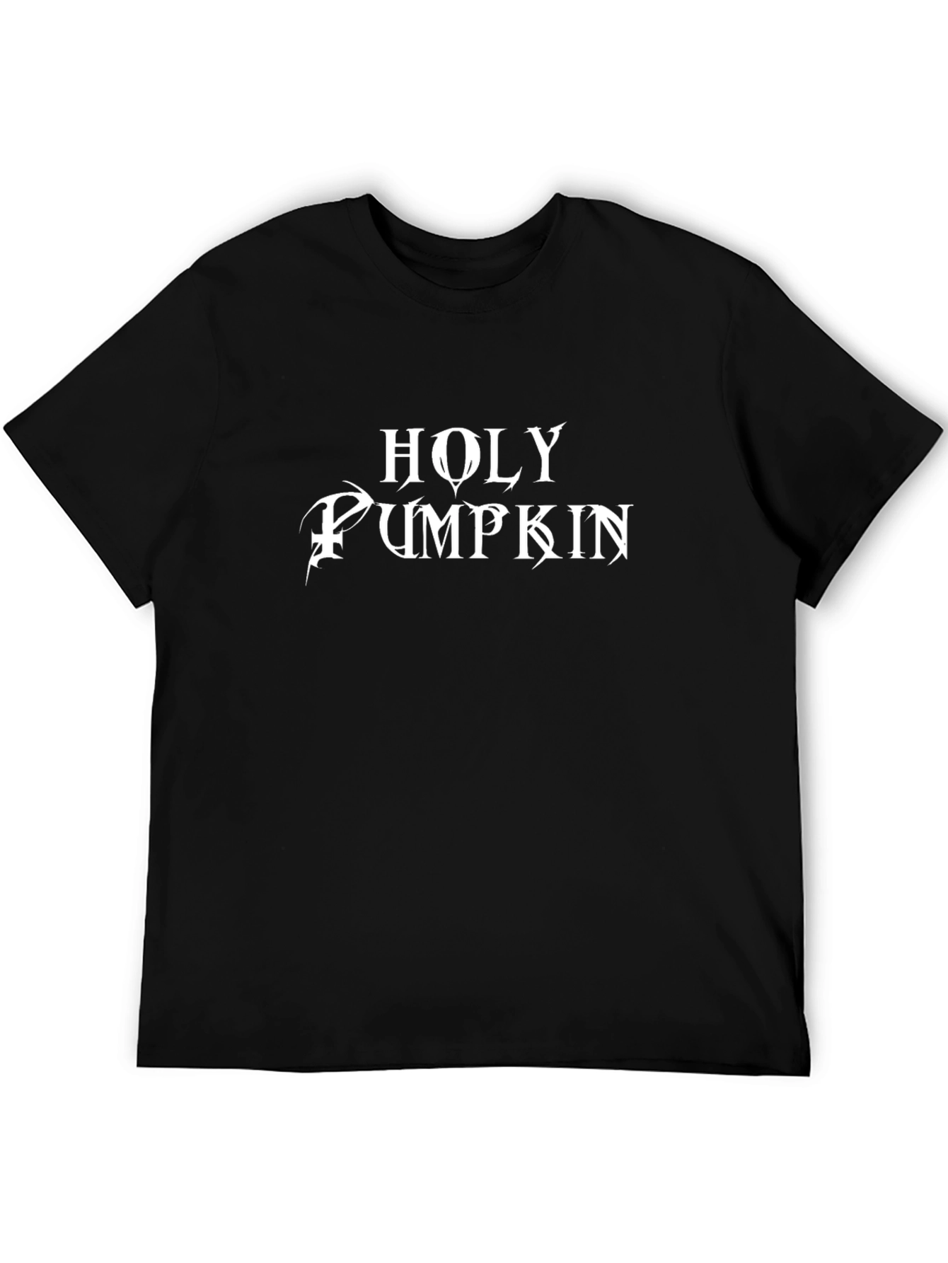 Holy Pumpkin Graphic Black T-Shirt
