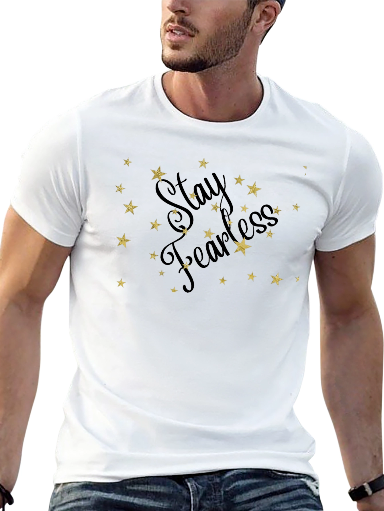 Stay Fearless Starry Black Tee
