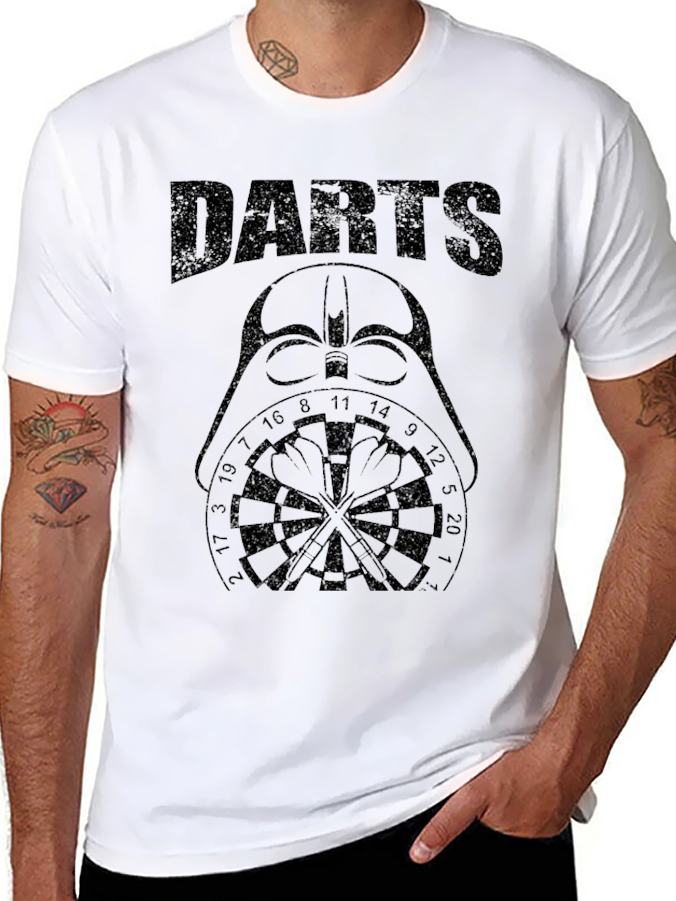 Darth Vader Darts T-Shirt - Black