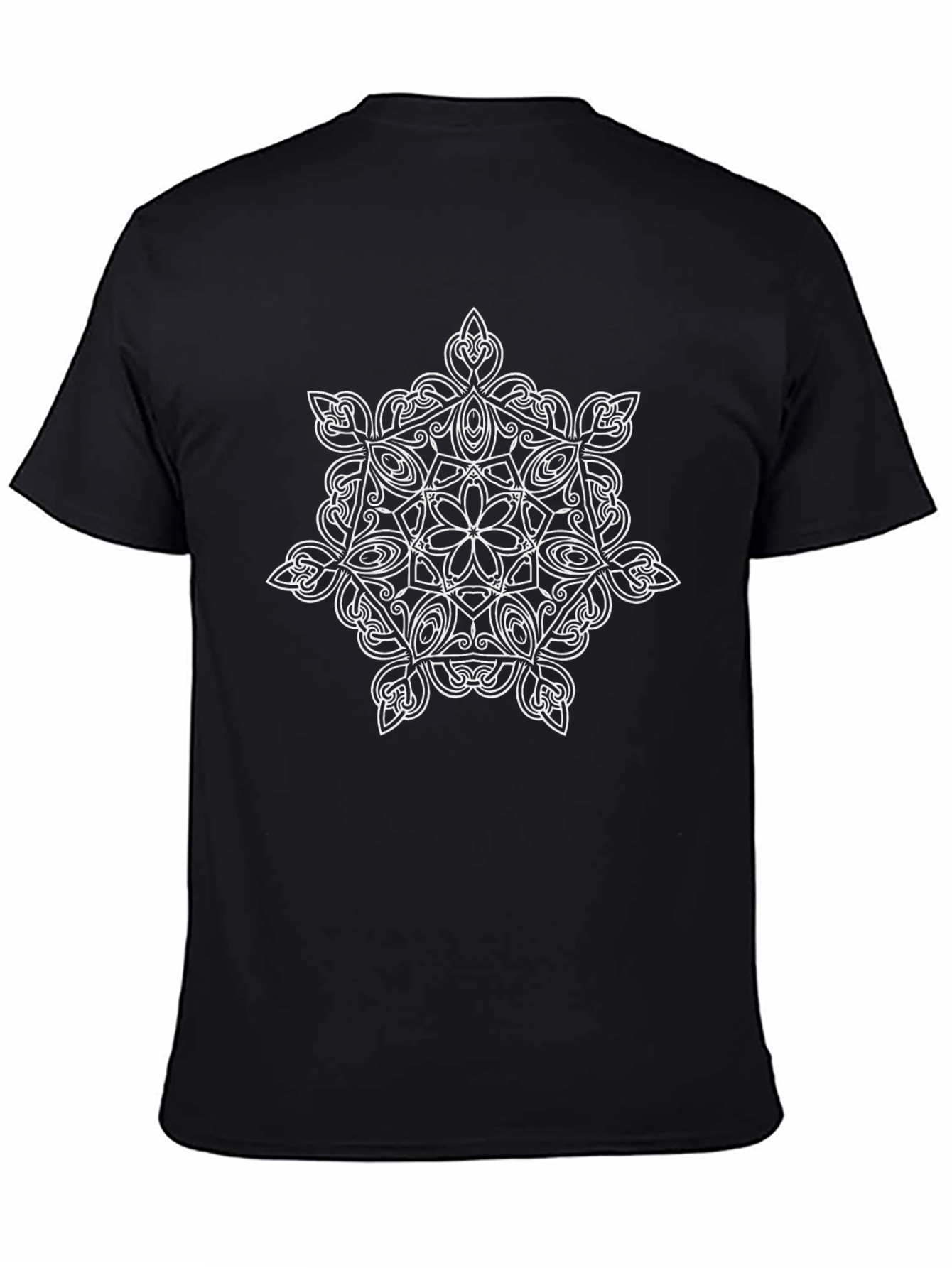 Celtic Knot Snowflake Graphic Tee - Black