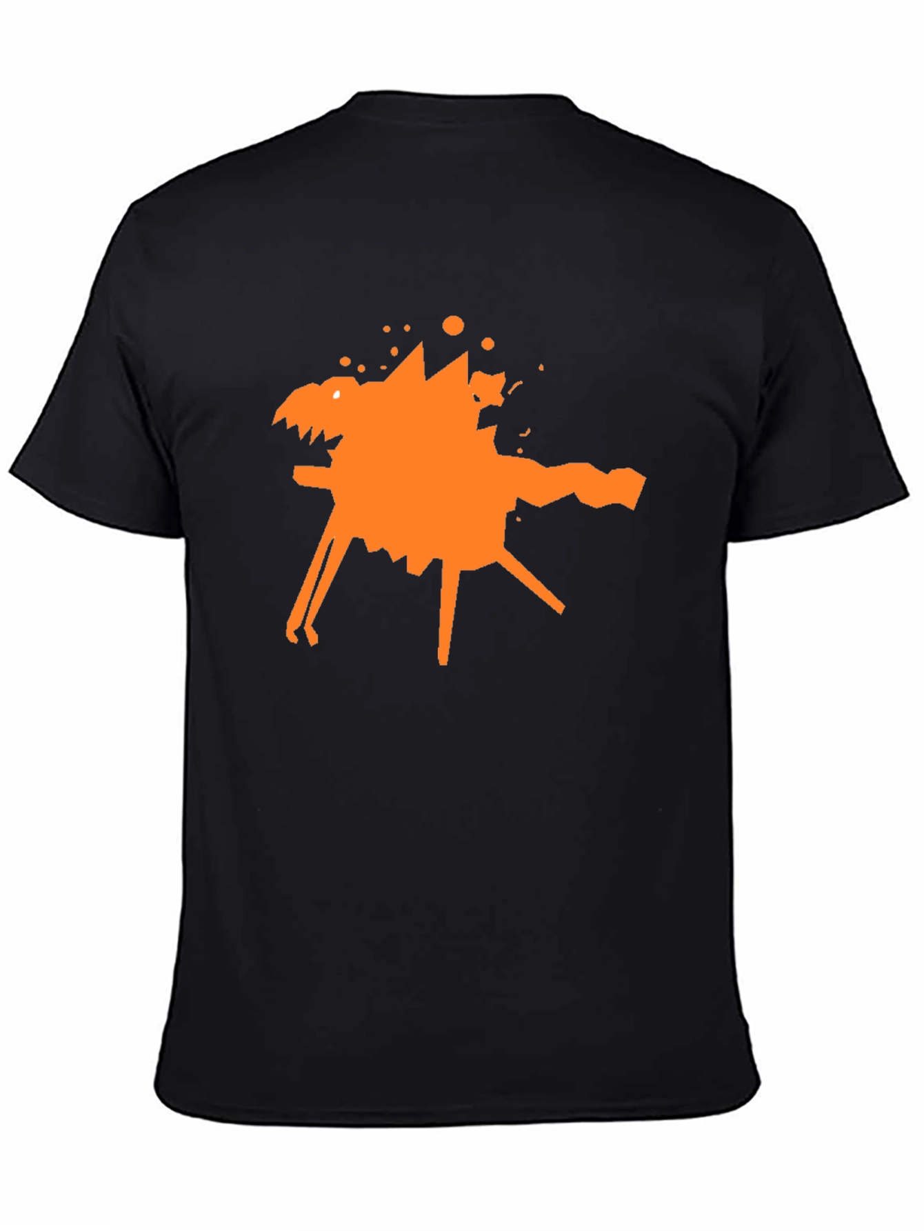 Abstract Graphic Tee - Stylish Black Cotton T-Shirt