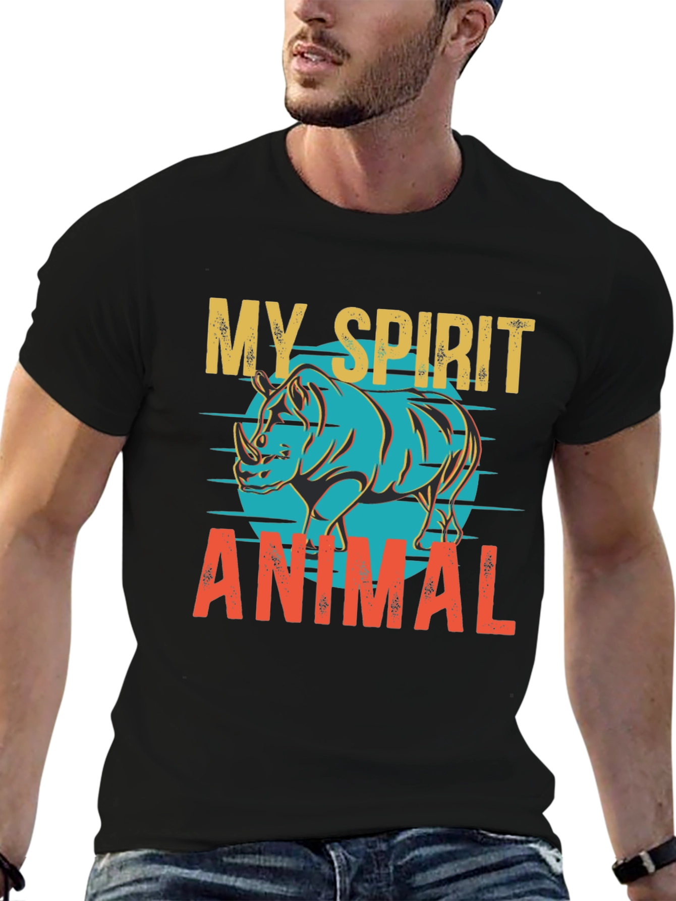 My Spirit Animal Rhino Graphic T-Shirt