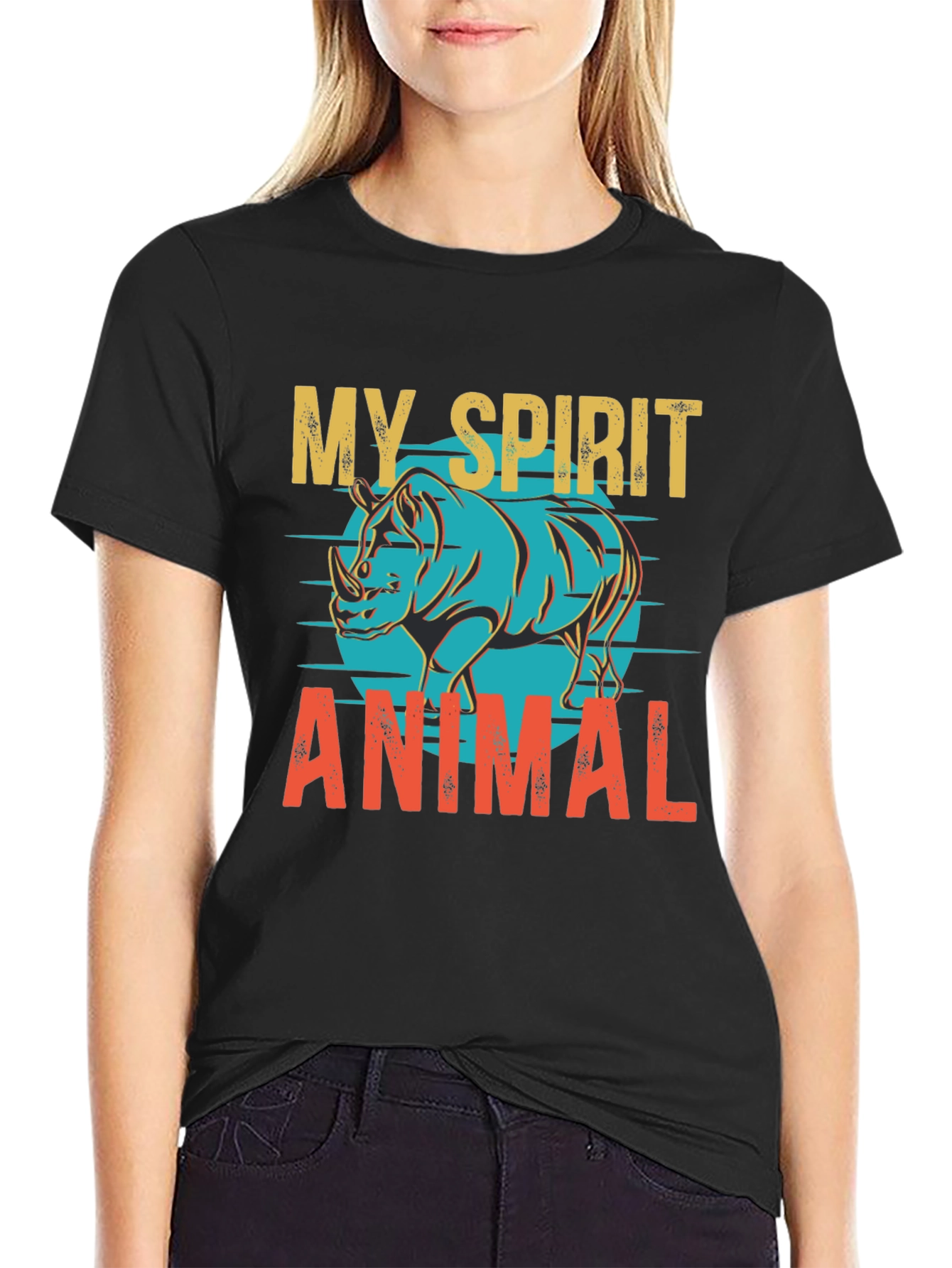 My Spirit Animal Rhino Graphic T-Shirt