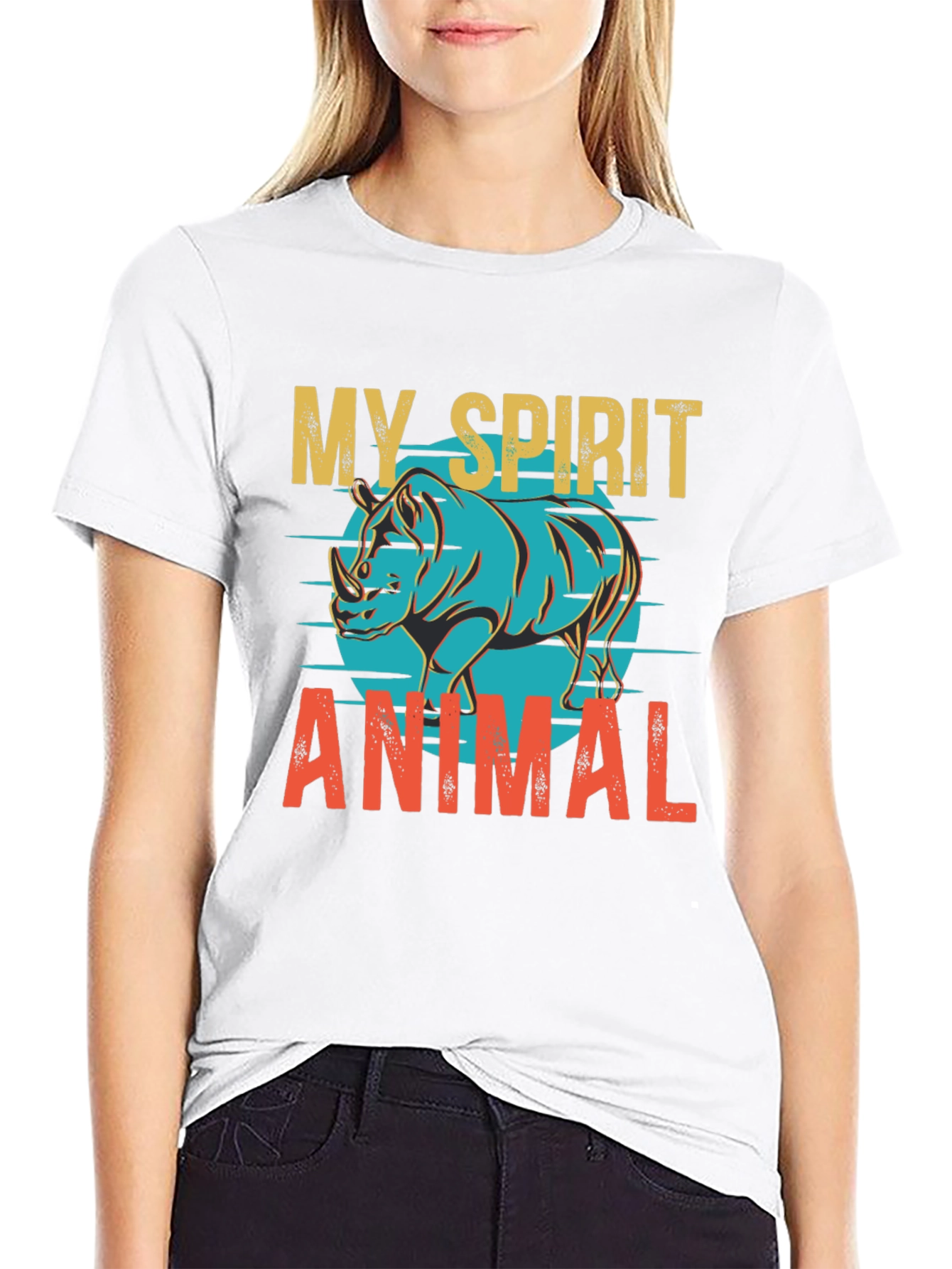 My Spirit Animal Rhino Graphic T-Shirt