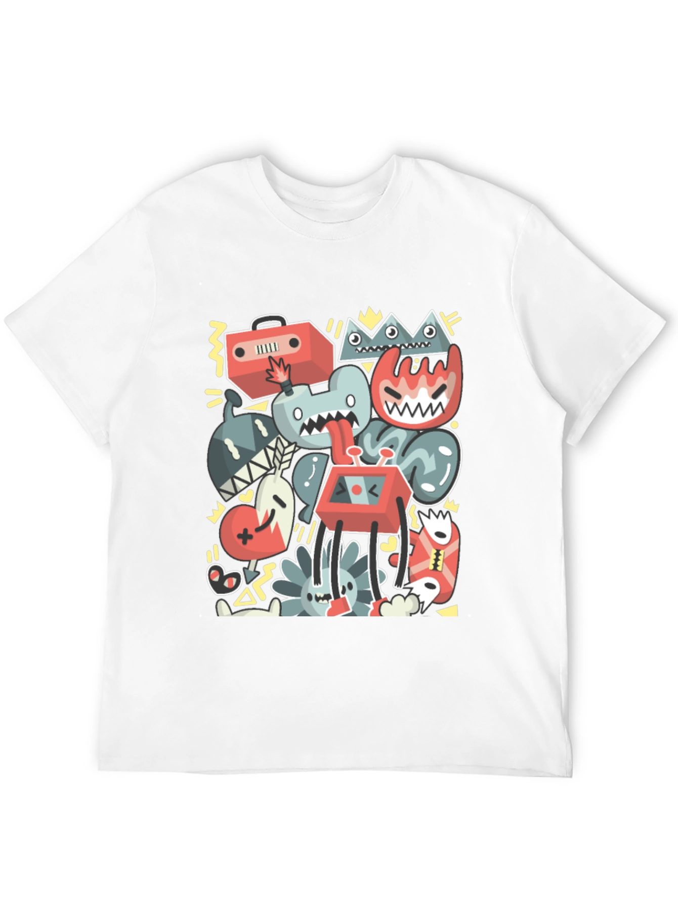 Funky Doodle Art T-Shirt - Black Cotton Tee