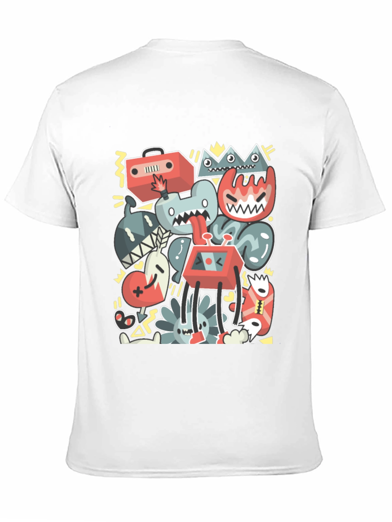 Funky Doodle Art T-Shirt - Black Cotton Tee