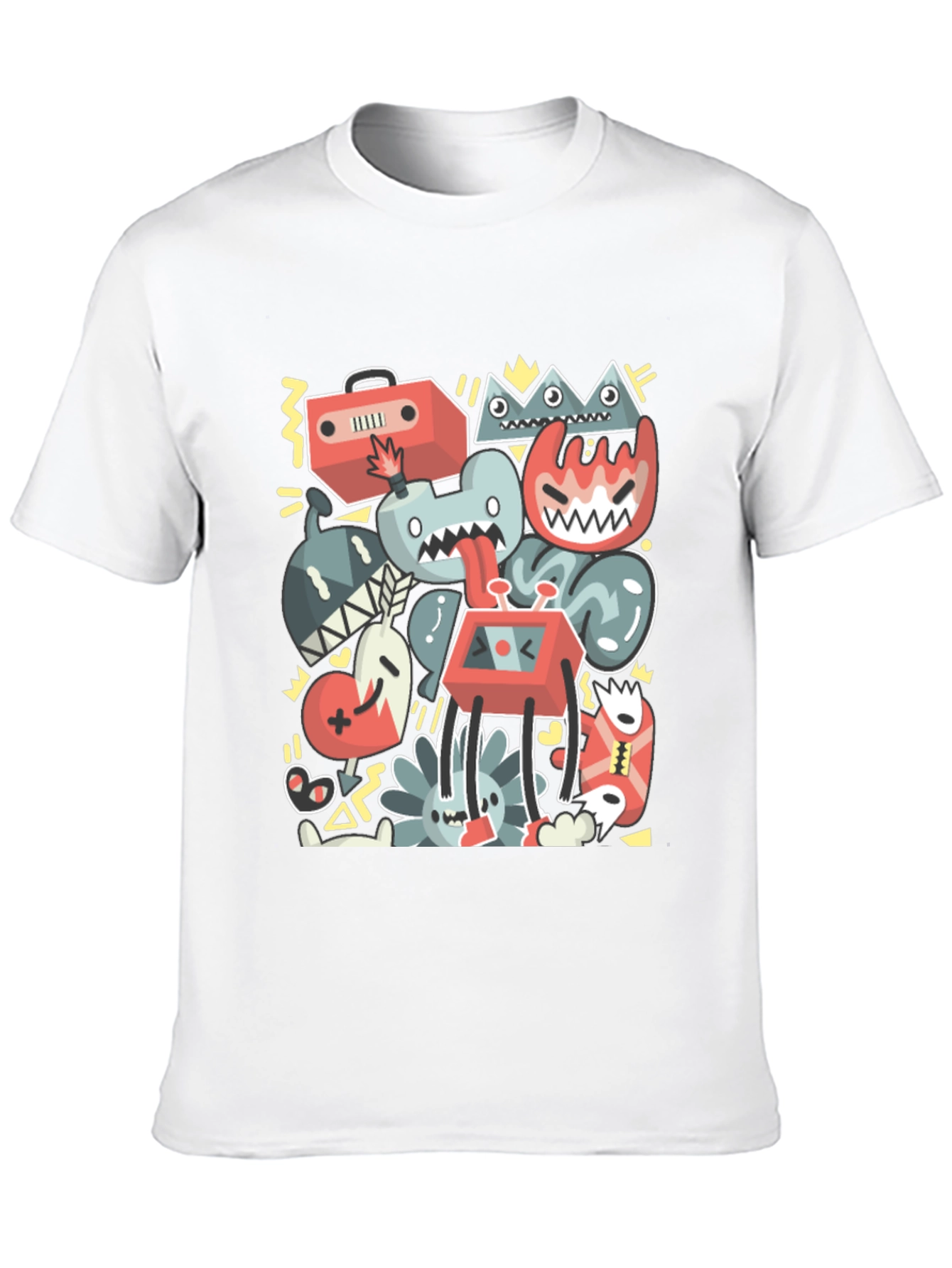 Funky Doodle Art T-Shirt - Black Cotton Tee