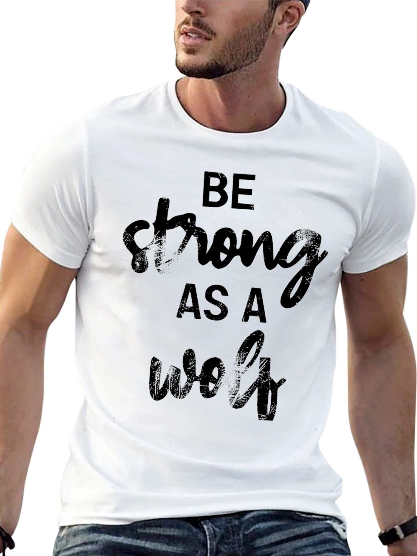 Be Strong As a Wolf Graphic T-Shirt