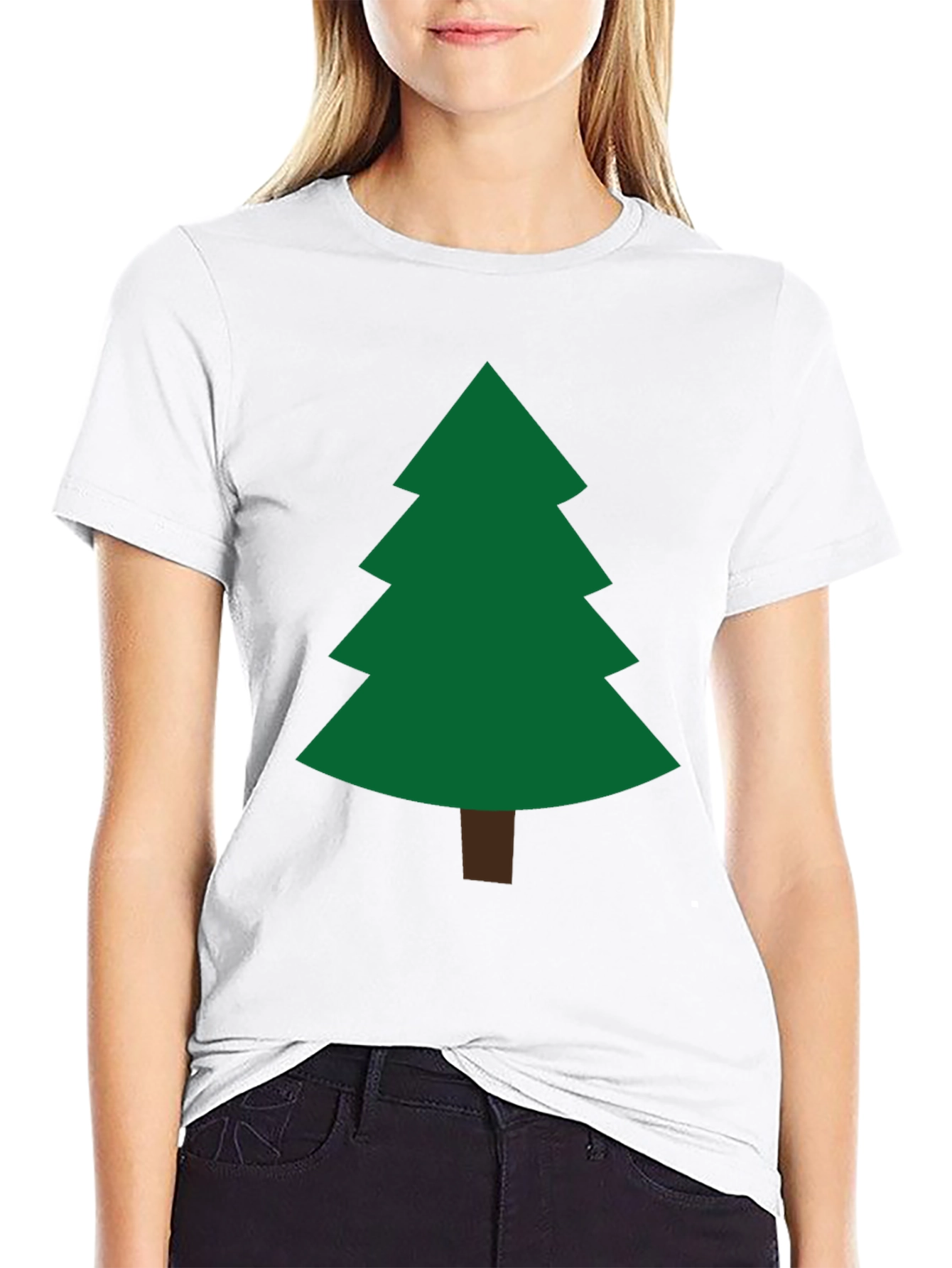 Festive Christmas Tree Graphic Tee - Holiday Apparel