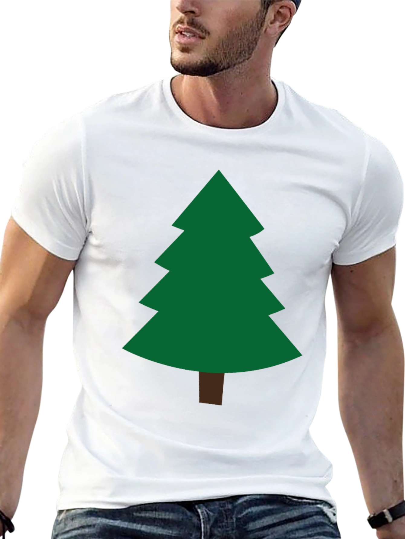 Festive Christmas Tree Graphic Tee - Holiday Apparel