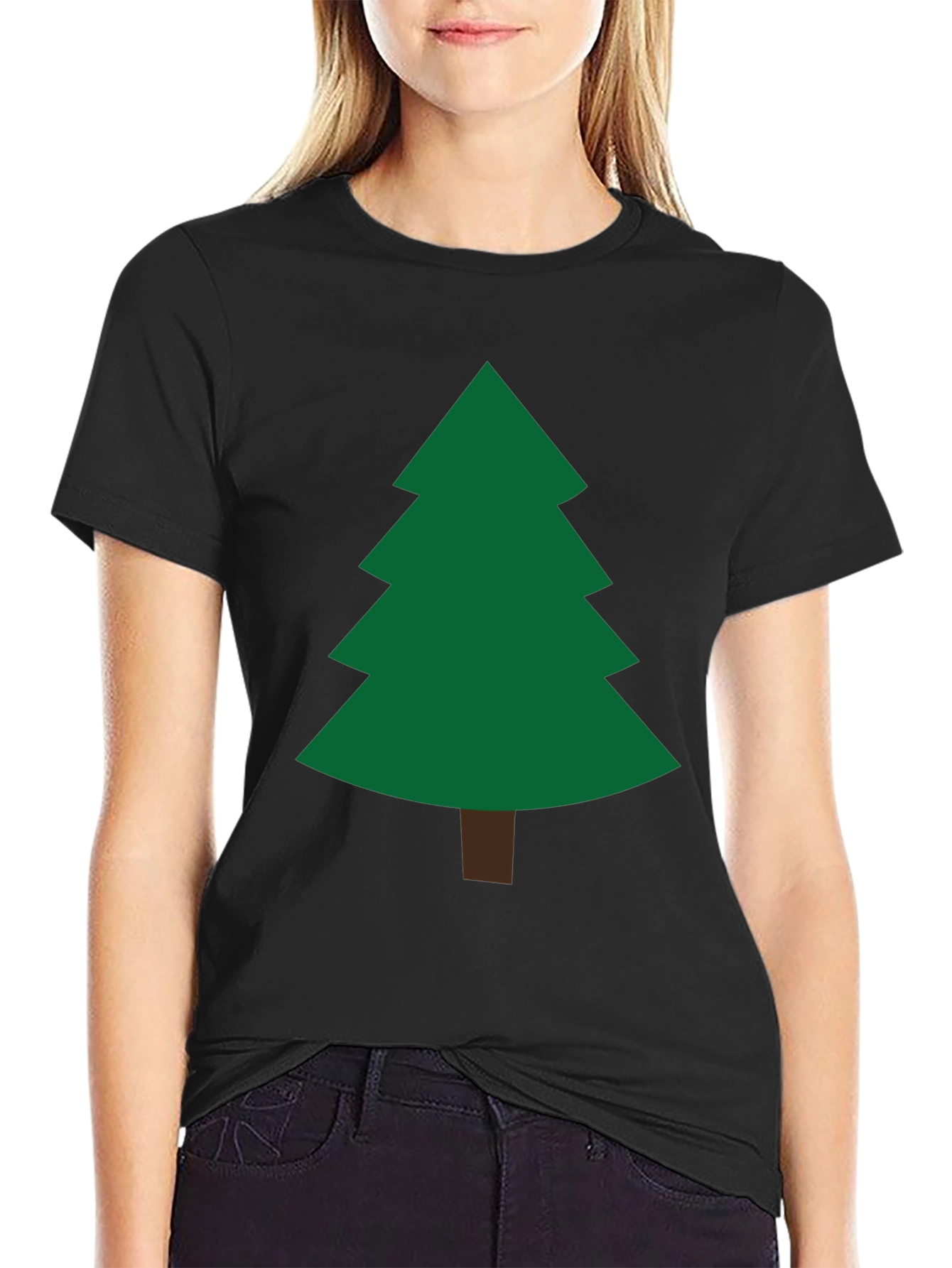 Festive Christmas Tree Graphic Tee - Holiday Apparel