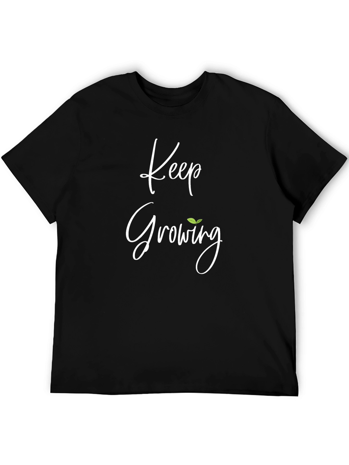 Keep Growing Black T-Shirt