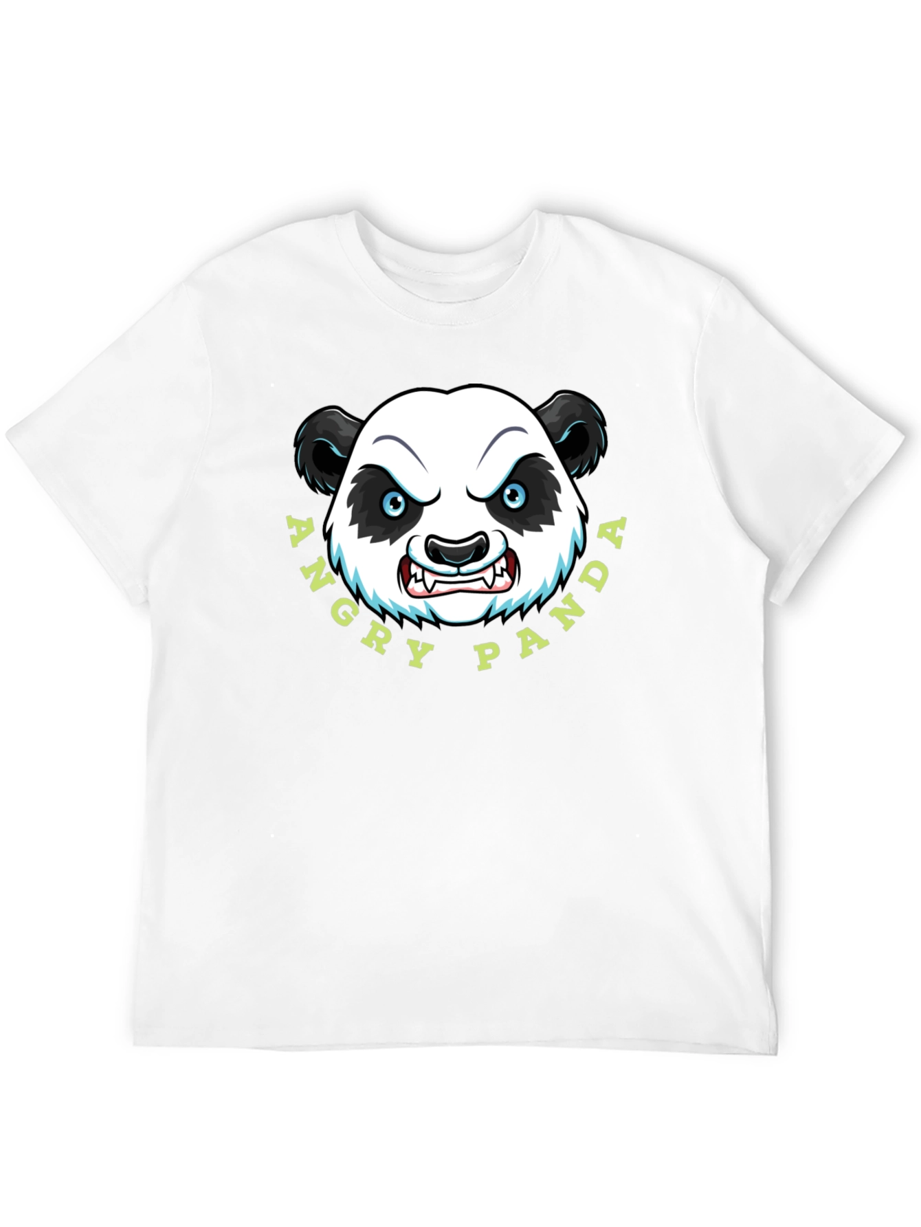 Angry Panda Graphic Tee - Black Cotton T-Shirt